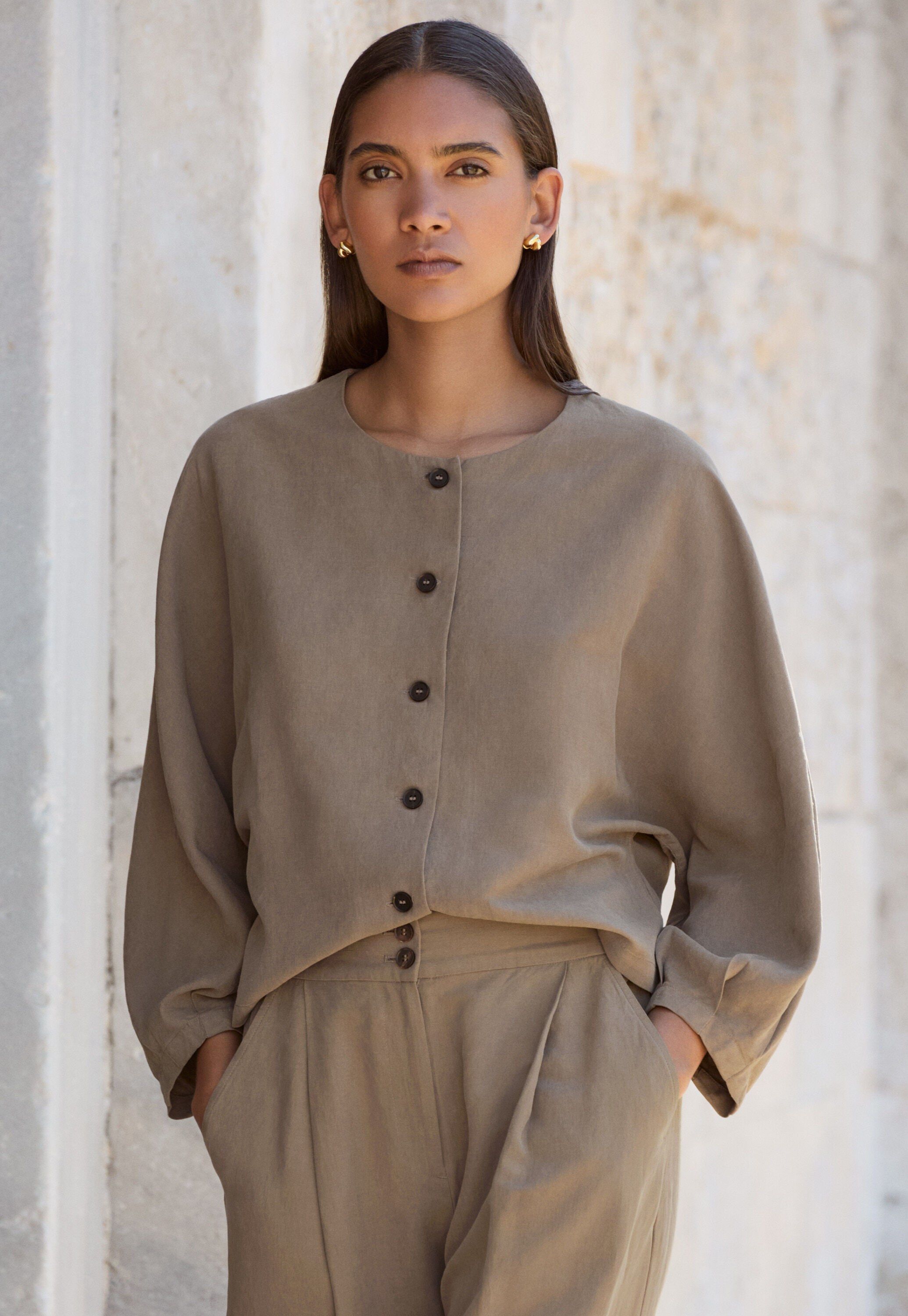 Jacke mit Dolman-&Auml;rmeln
