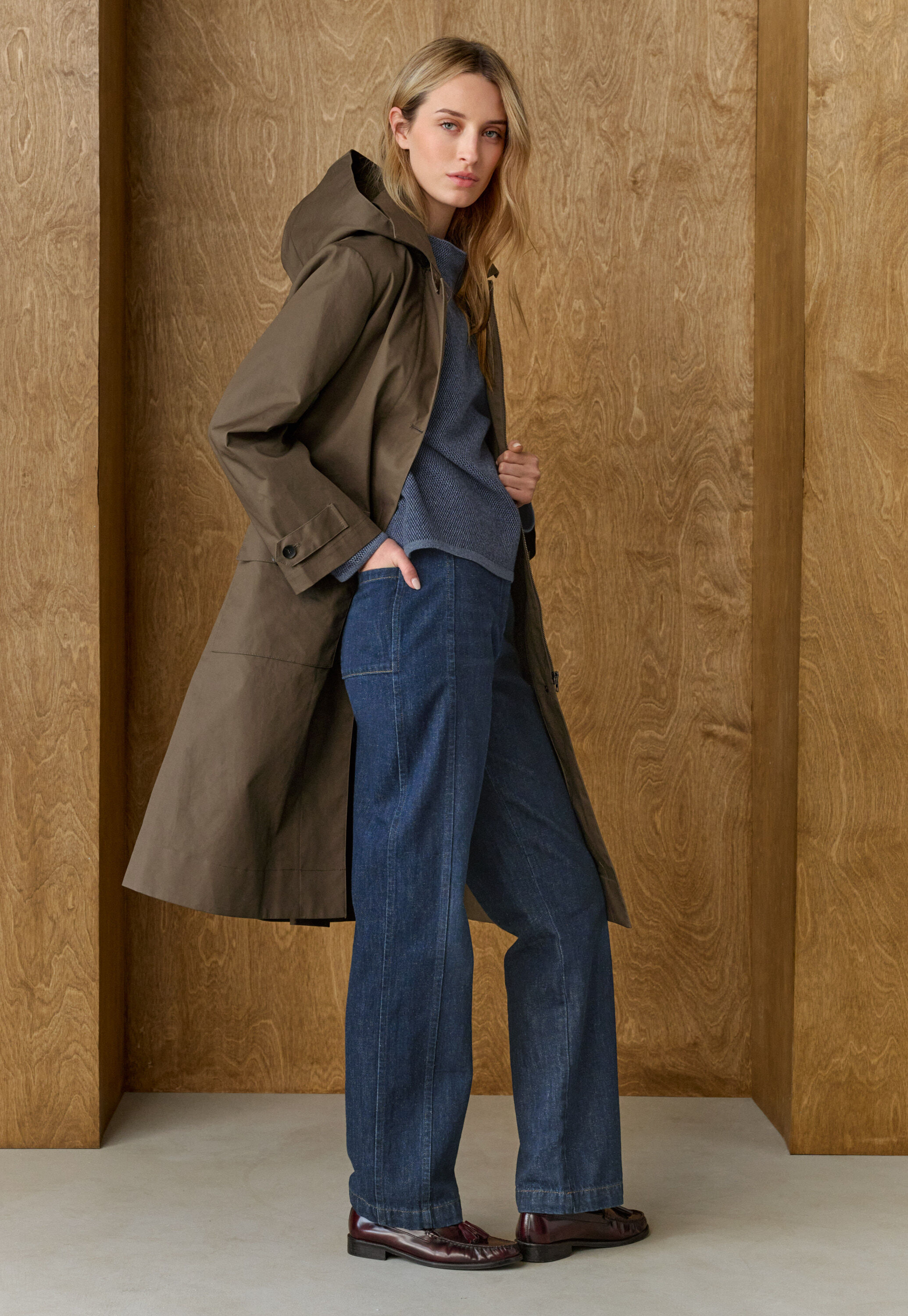Trenchcoat mit Kapuze