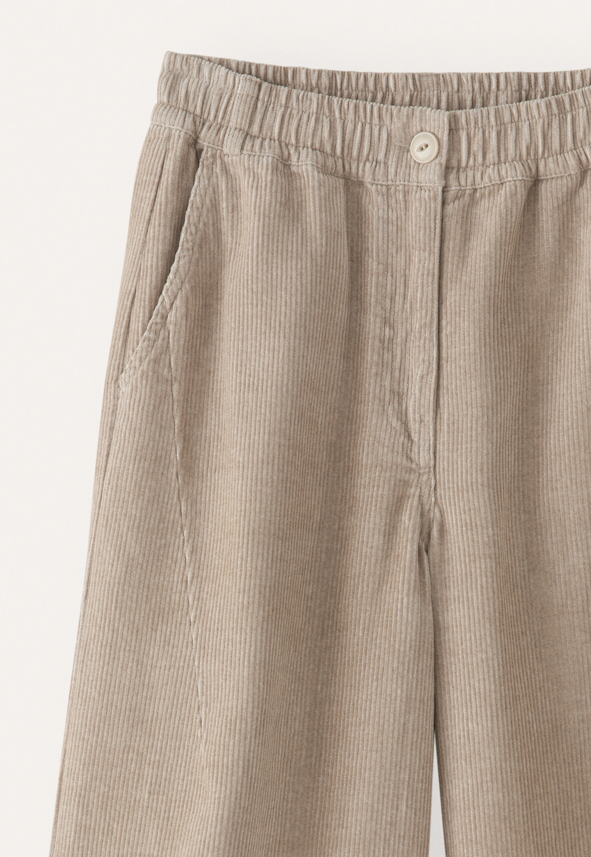 Cordhose mit Abn&auml;hern am Saum