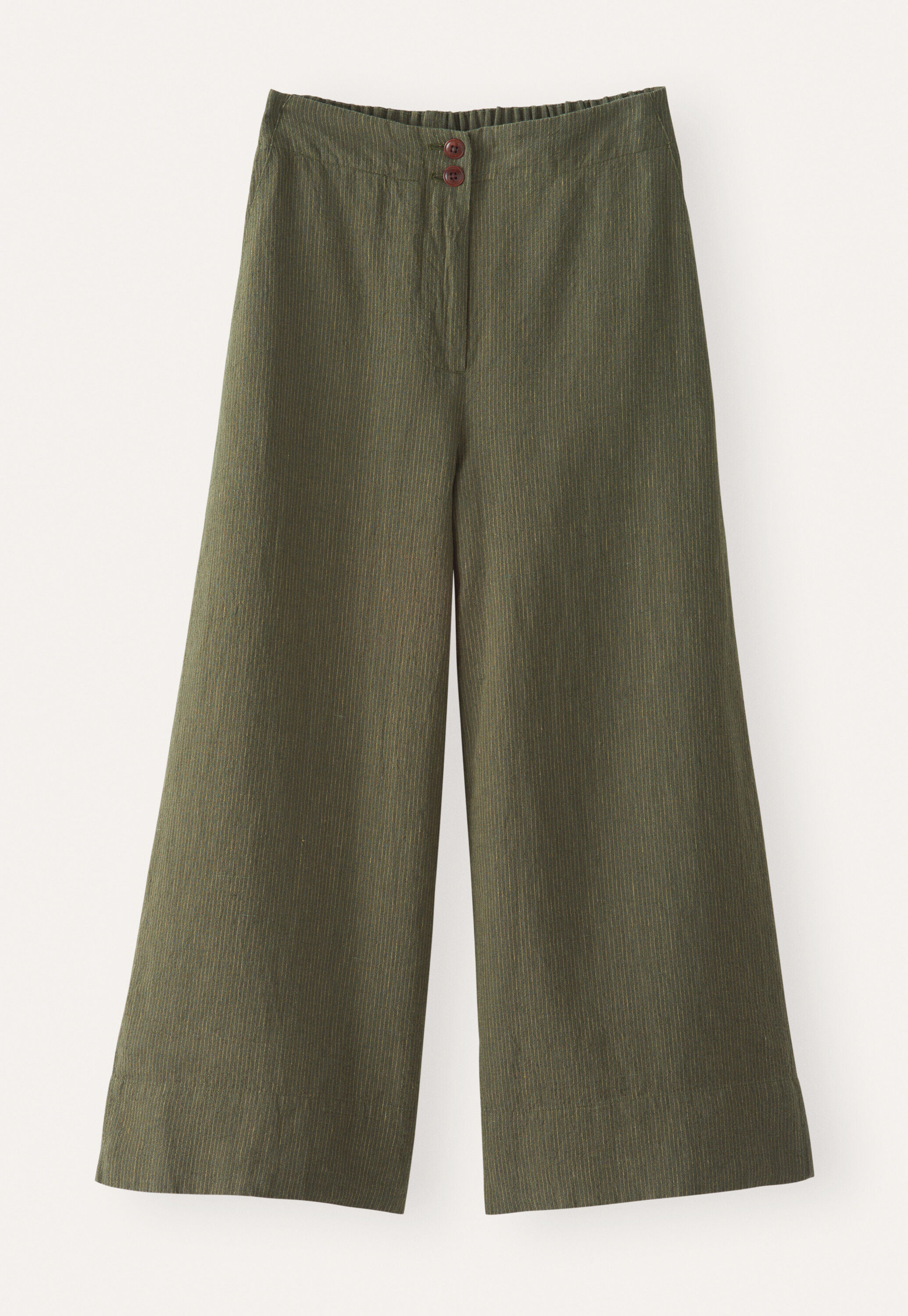 K&uuml;rzere, weite Hose, Waldgr&uuml;n, large
