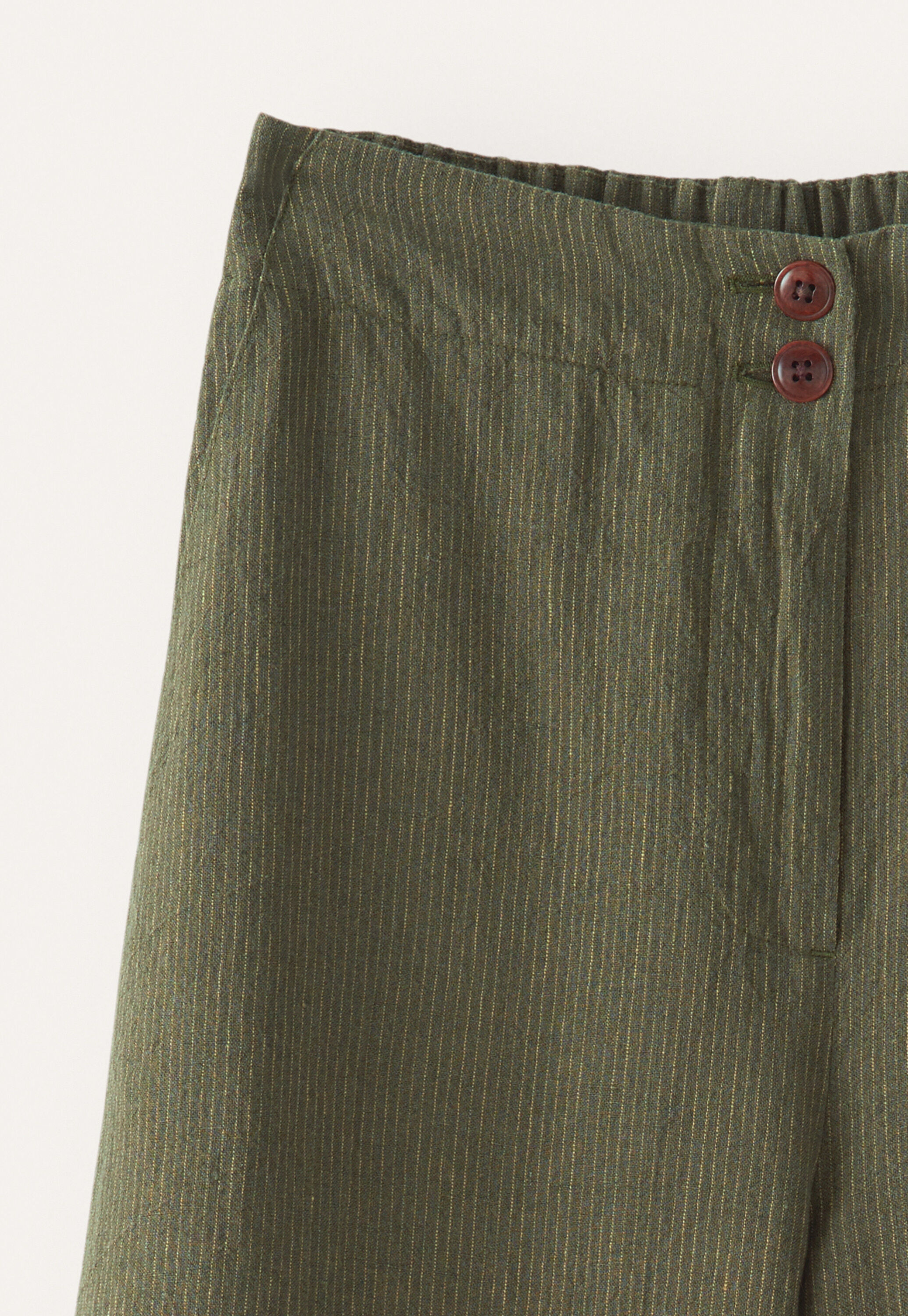 K&uuml;rzere, weite Hose, Waldgr&uuml;n, large