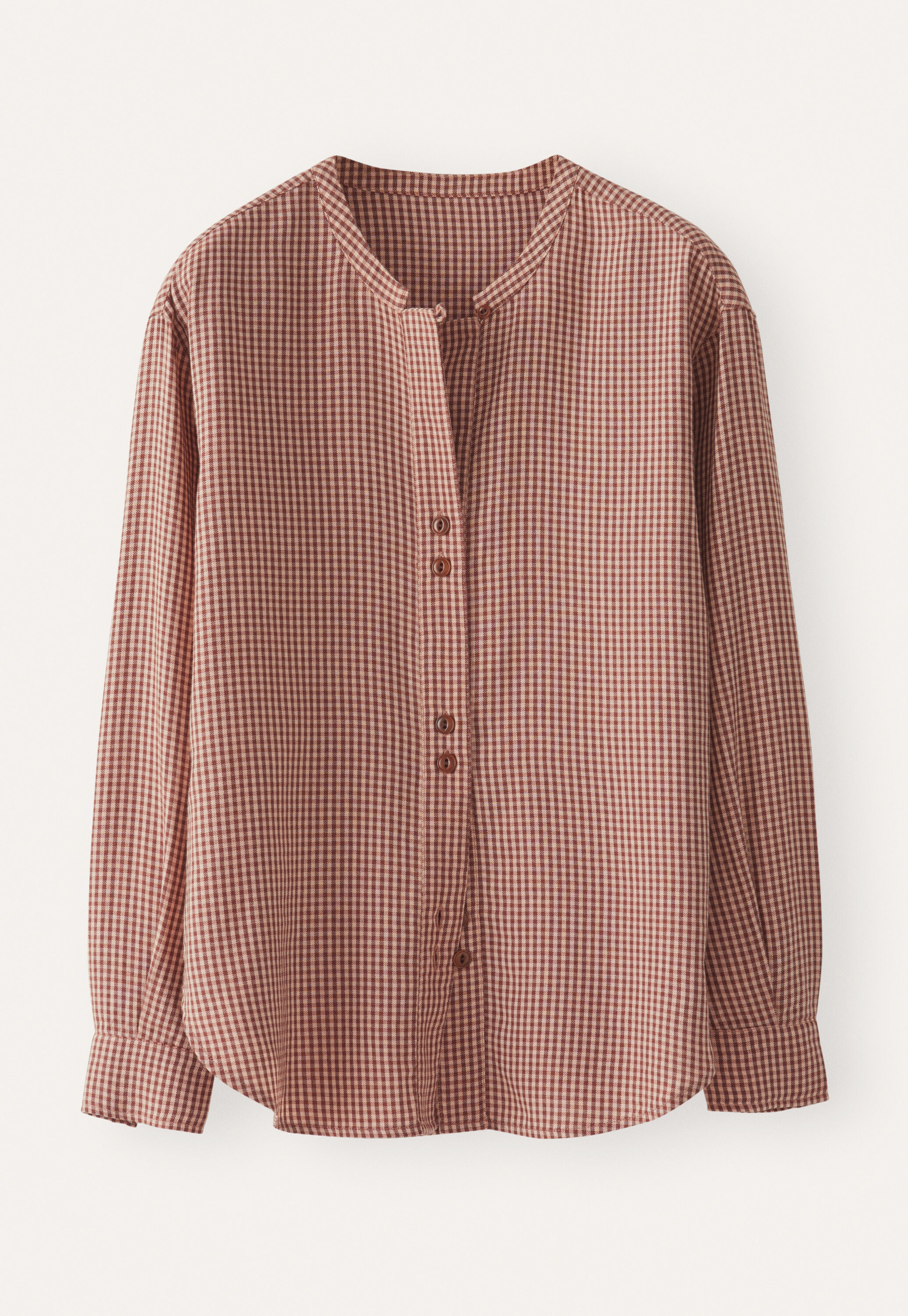 Vichy-Karo-Bluse, Marone/Kirsche, large