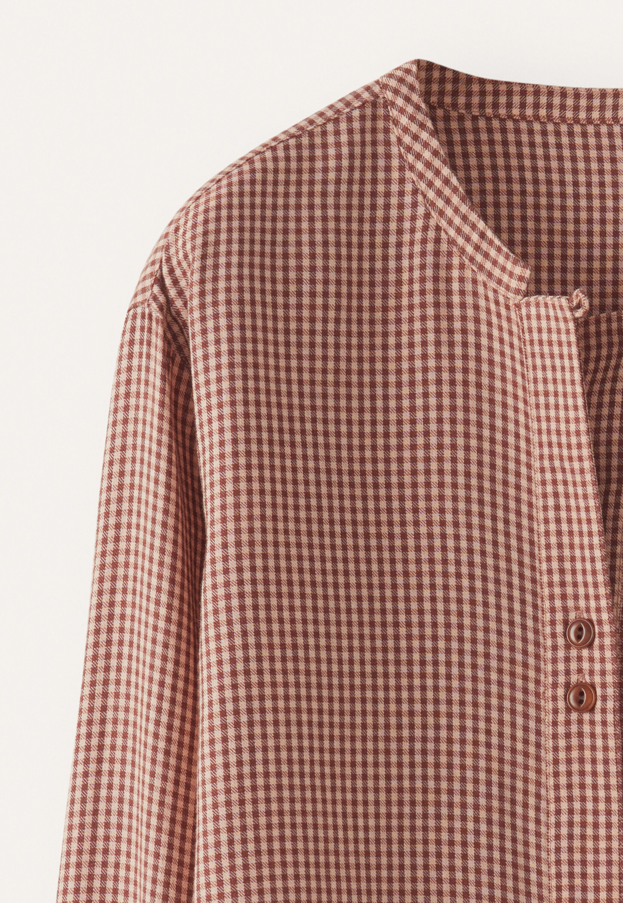 Vichy-Karo-Bluse, Marone/Kirsche, large