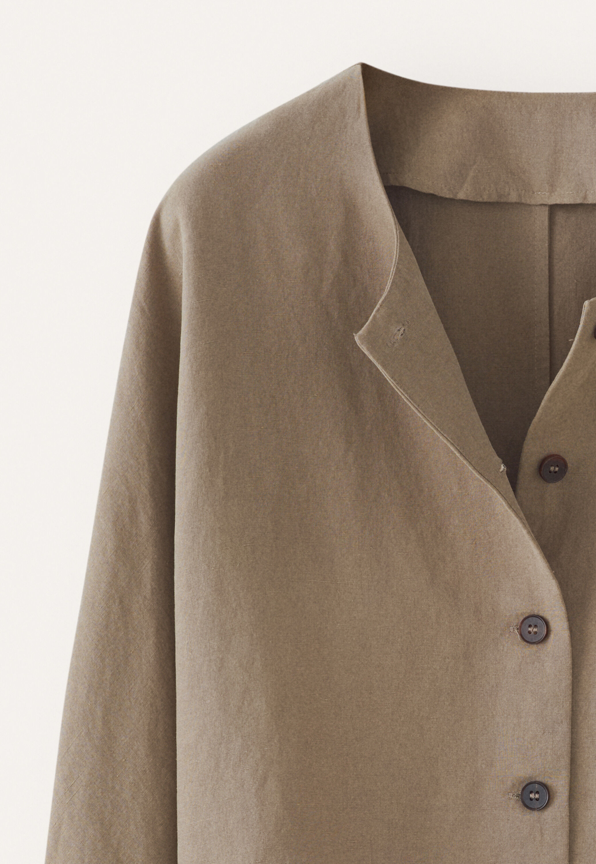 Jacke mit Dolman-&Auml;rmeln, Taupe-Braun, large