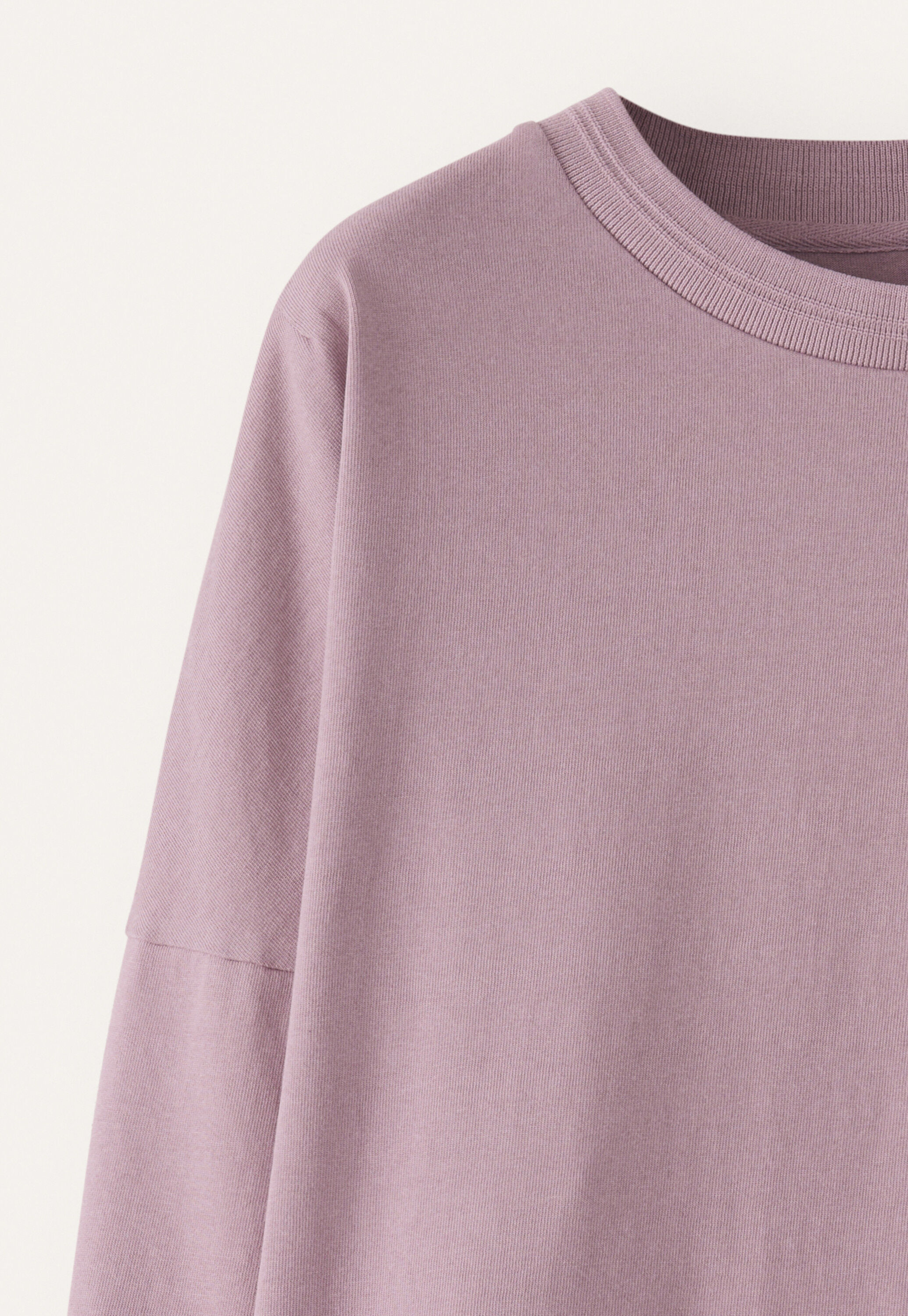 Sweatshirt aus pigmentgef&auml;rbtem Jersey, Zartes Mauve, large