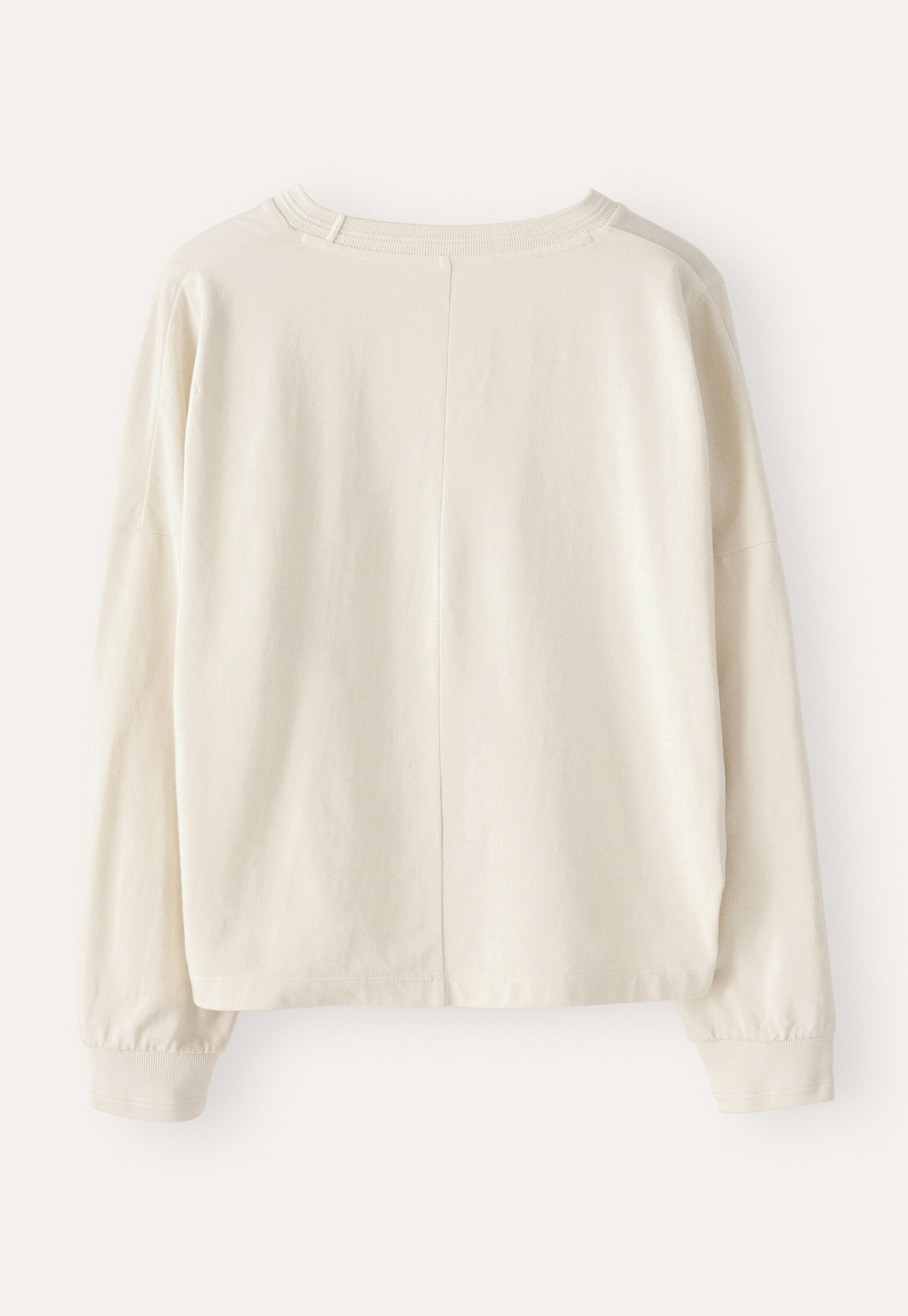 Sweatshirt aus pigmentgef&auml;rbtem Jersey, Pergament, large