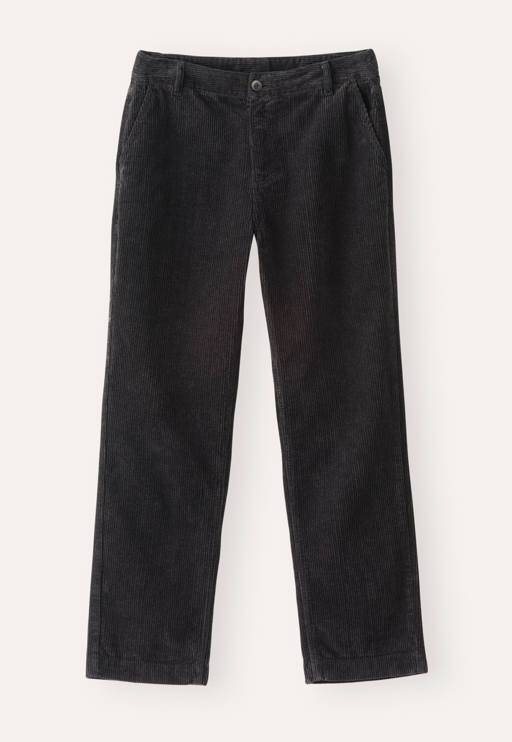 Schmale, k&uuml;rzere Hose, Braun/Kohlschwarz, large
