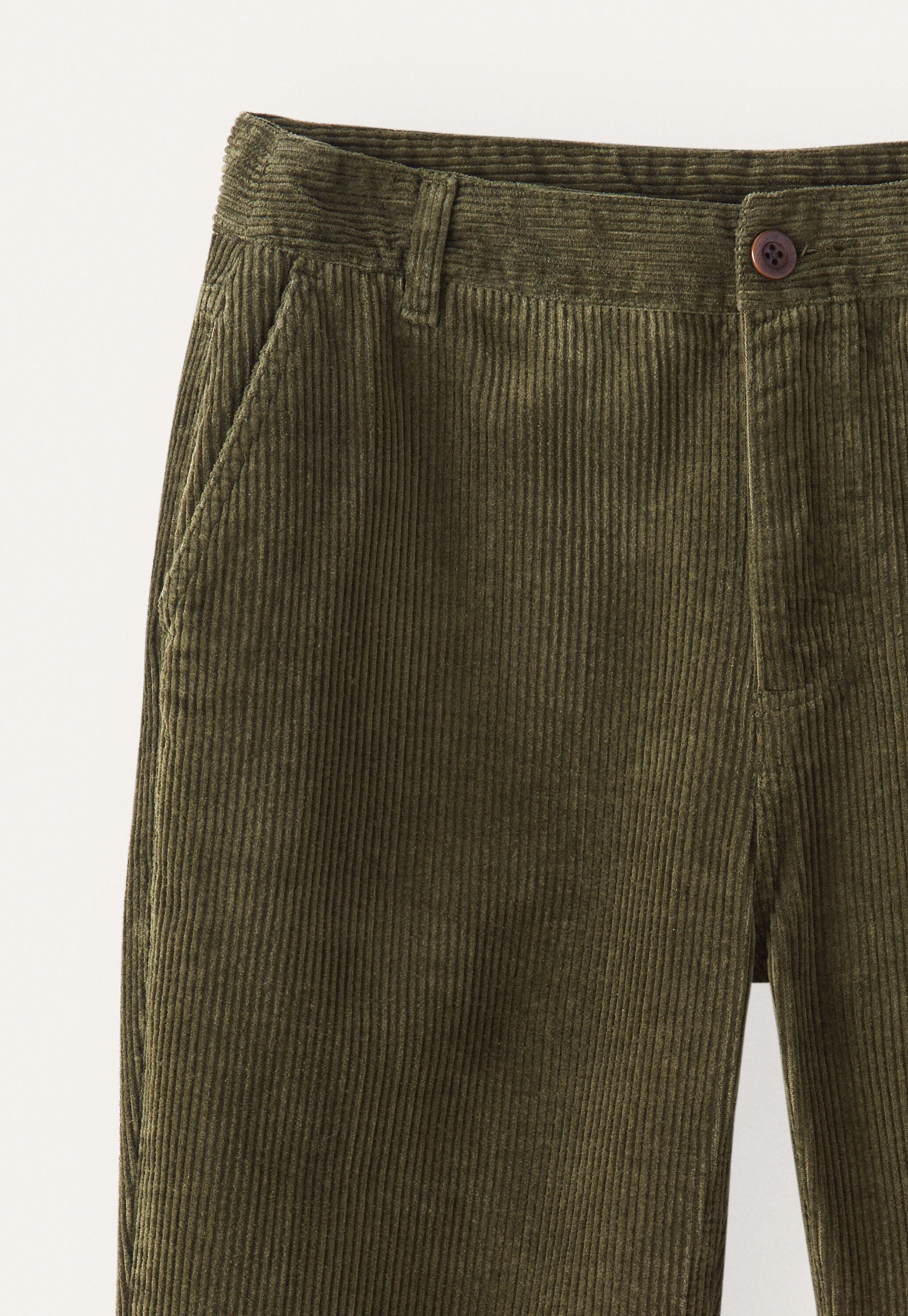 Schmale, k&uuml;rzere Hose, Dunkeloliv, large