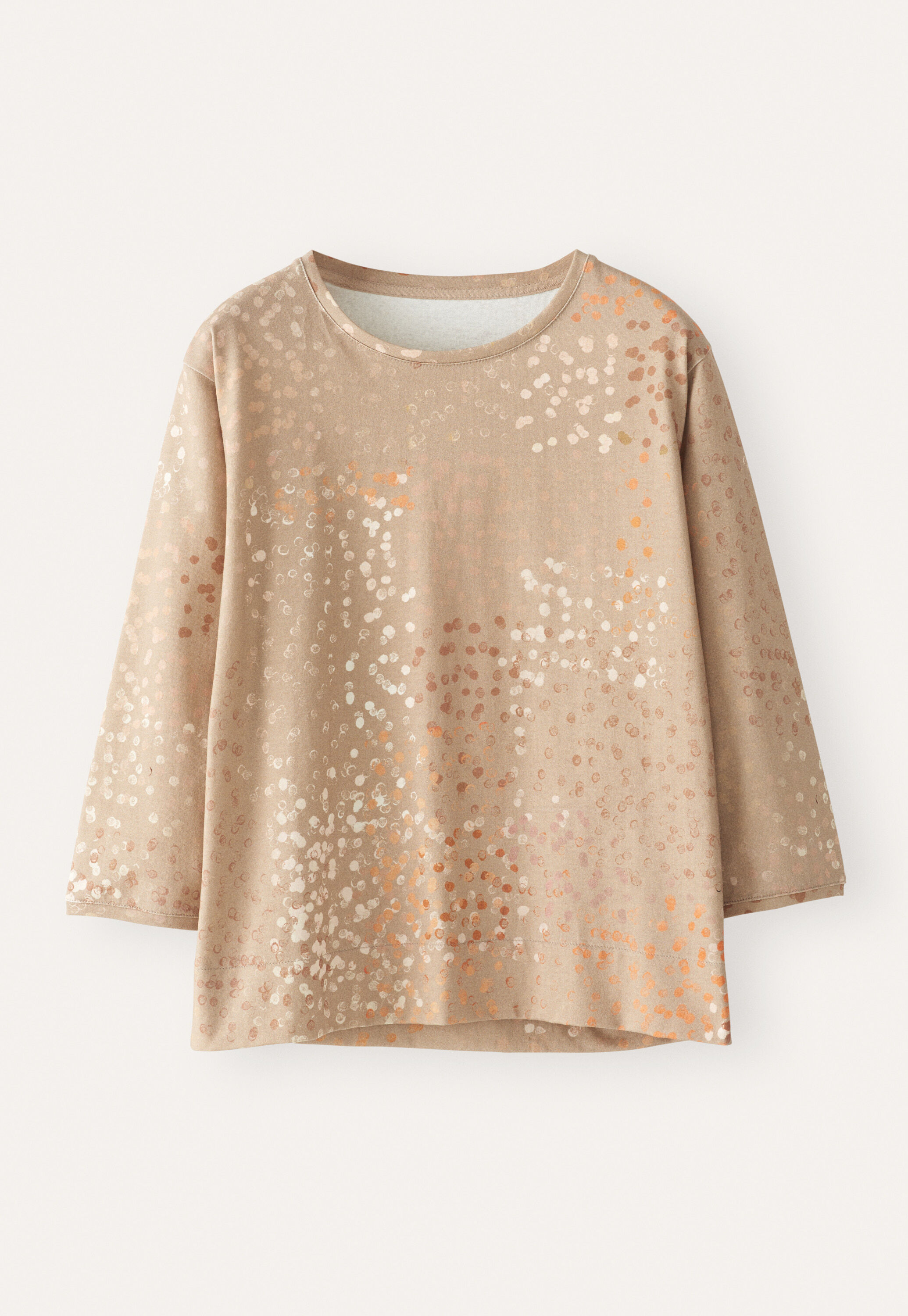 Bedrucktes Oberteil, Warmes Nerzbeige, large