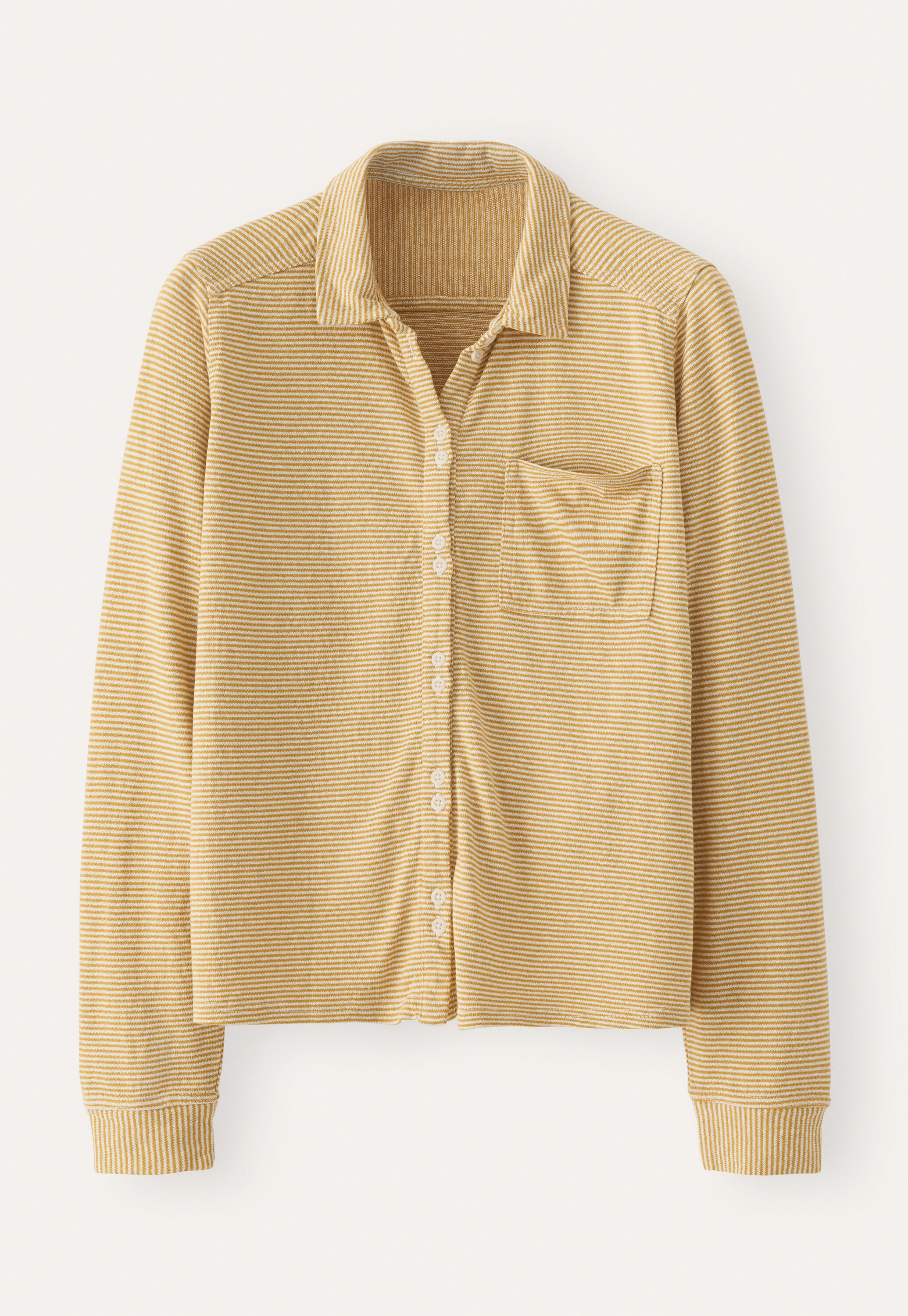 Gestreiftes Shirt, Chartreuse/Creme, large