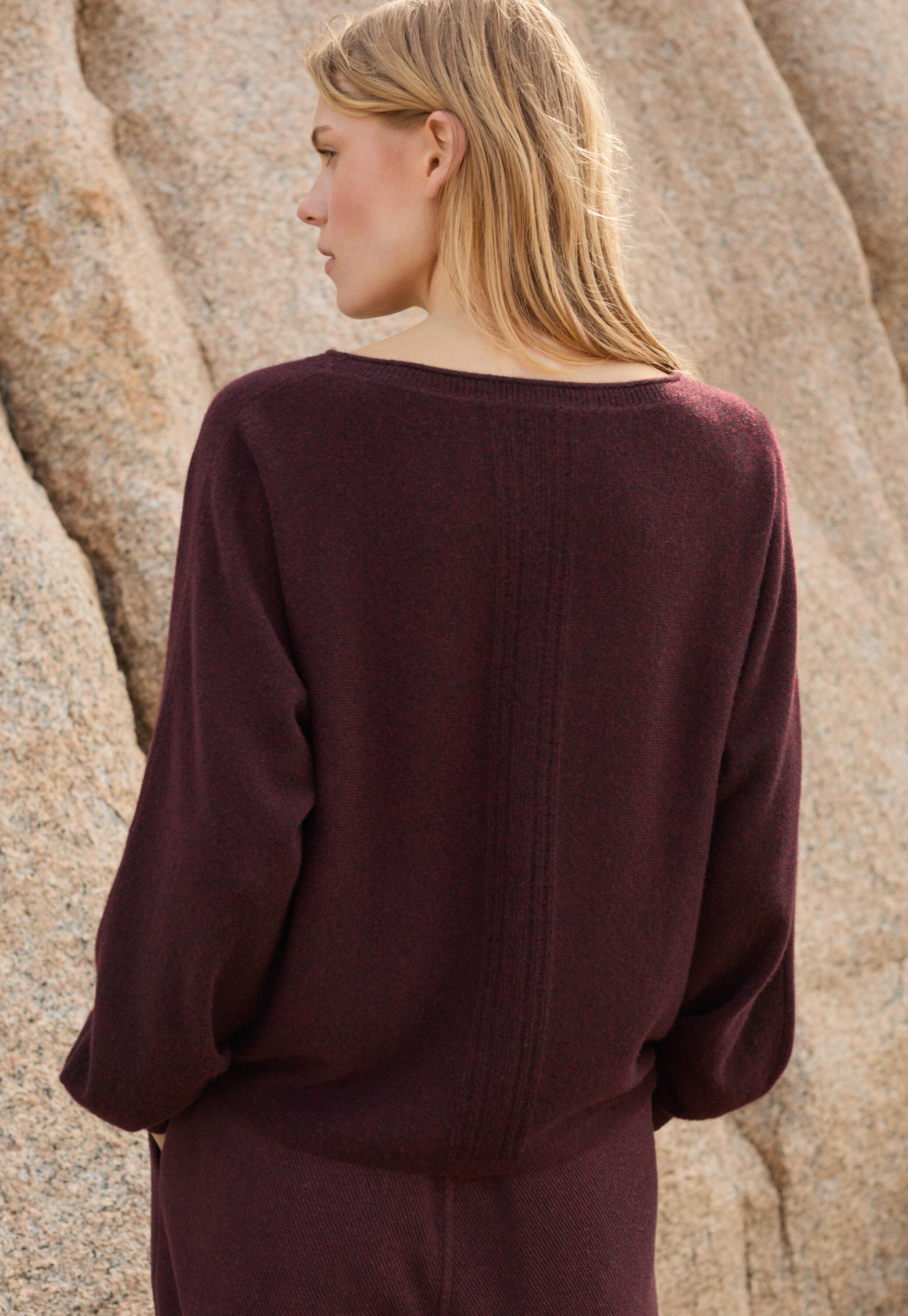 Pullover mit Dolman-&Auml;rmeln, Brombeere, large