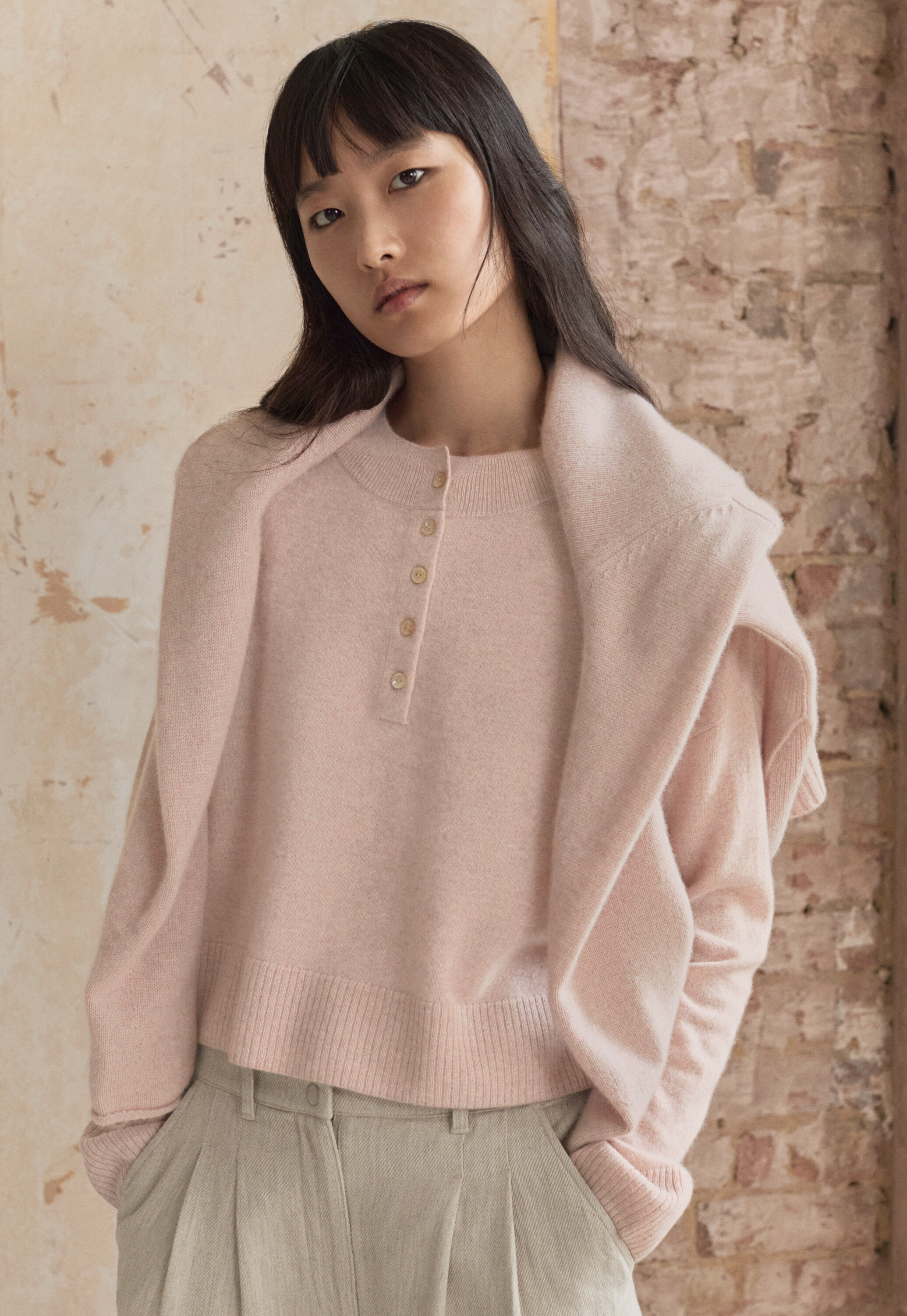 Pullover mit Knopfleiste