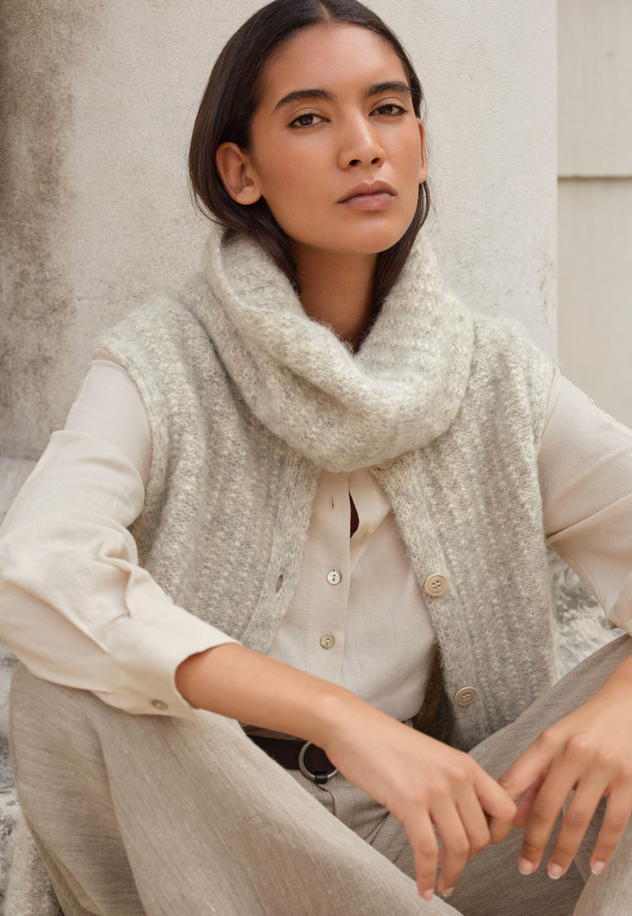 &Auml;rmelloser Cardigan