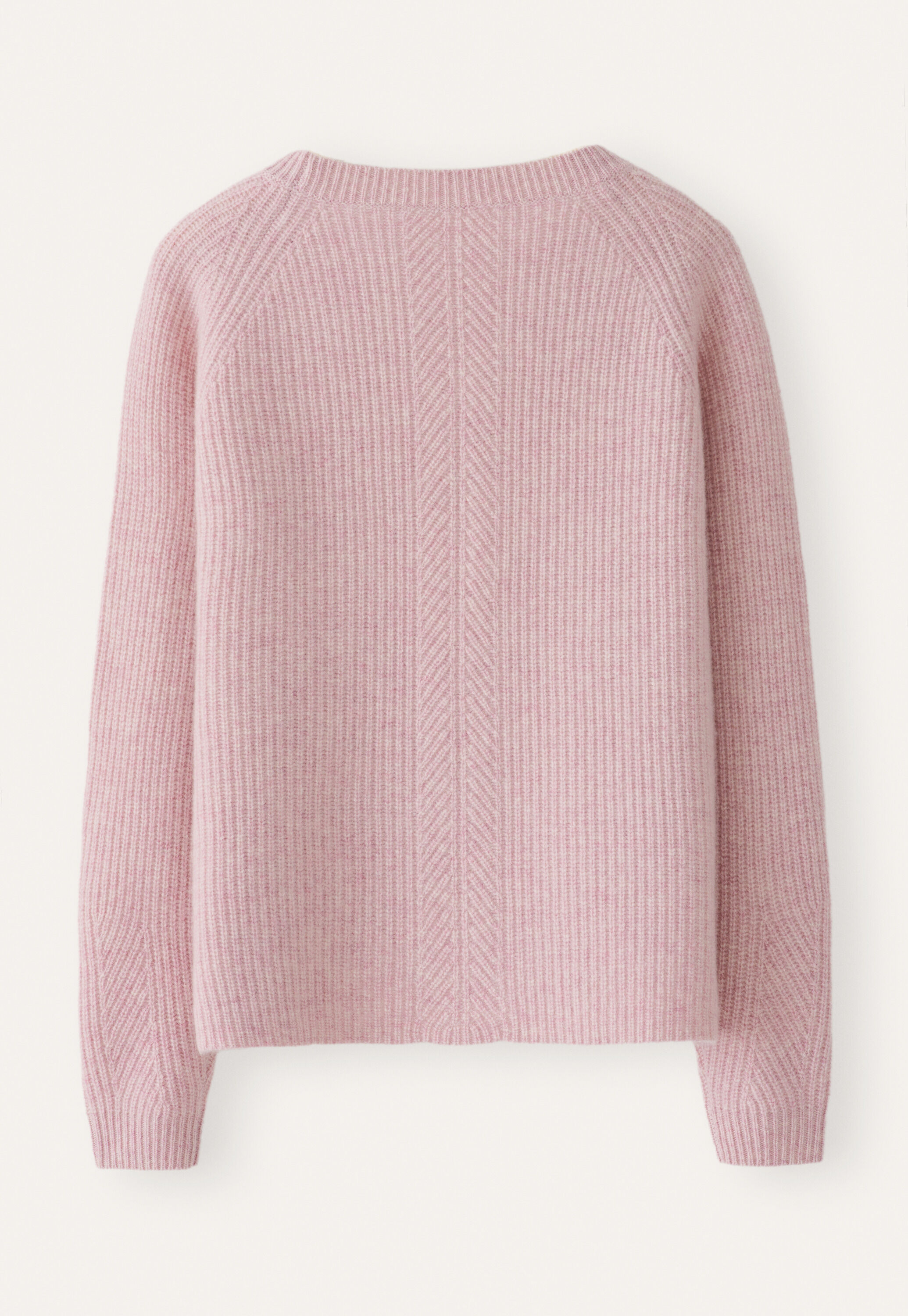 Gerippter Pullover mit Rundhalsausschnitt