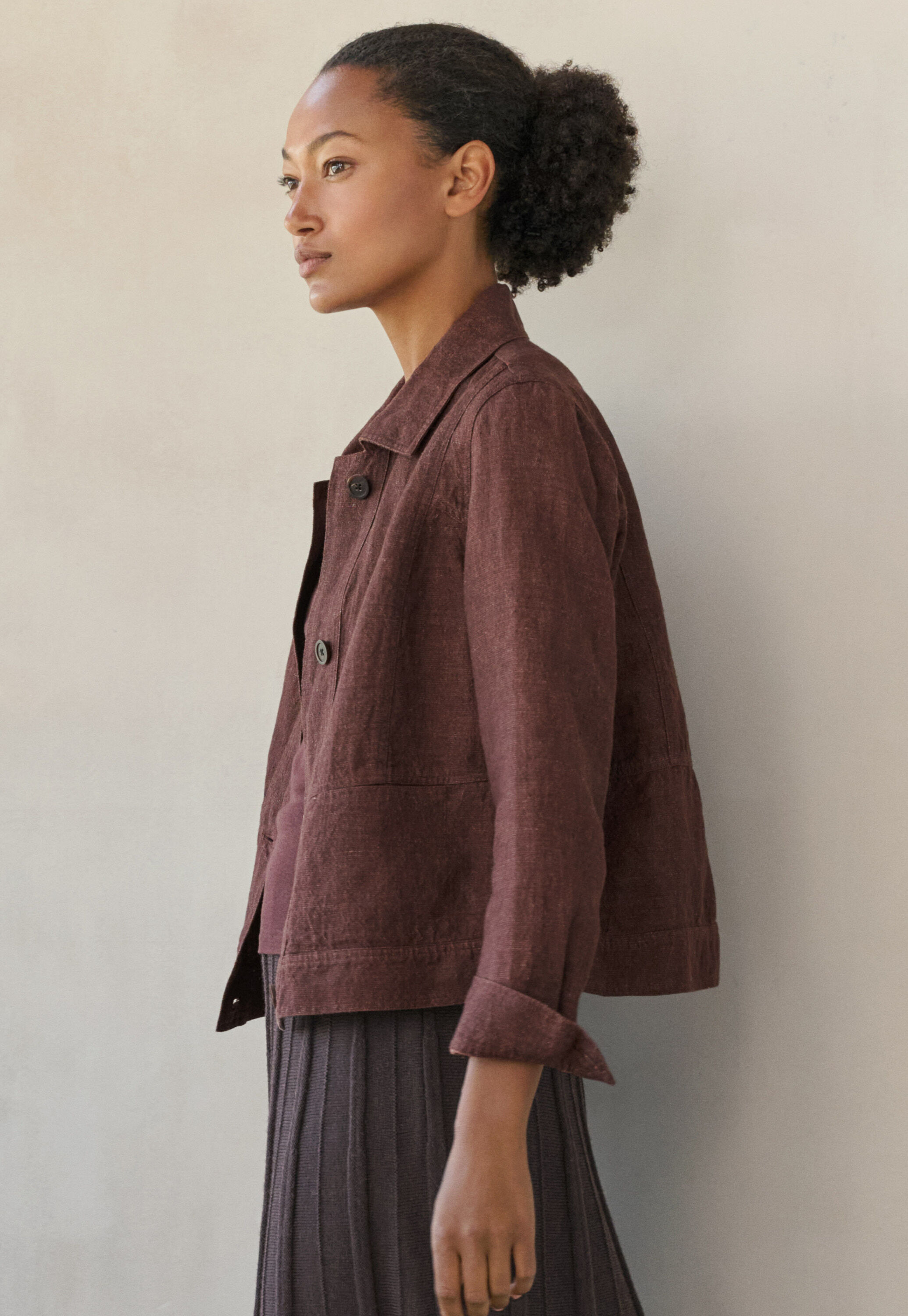 Kastige Jacke, Rostbraun, large