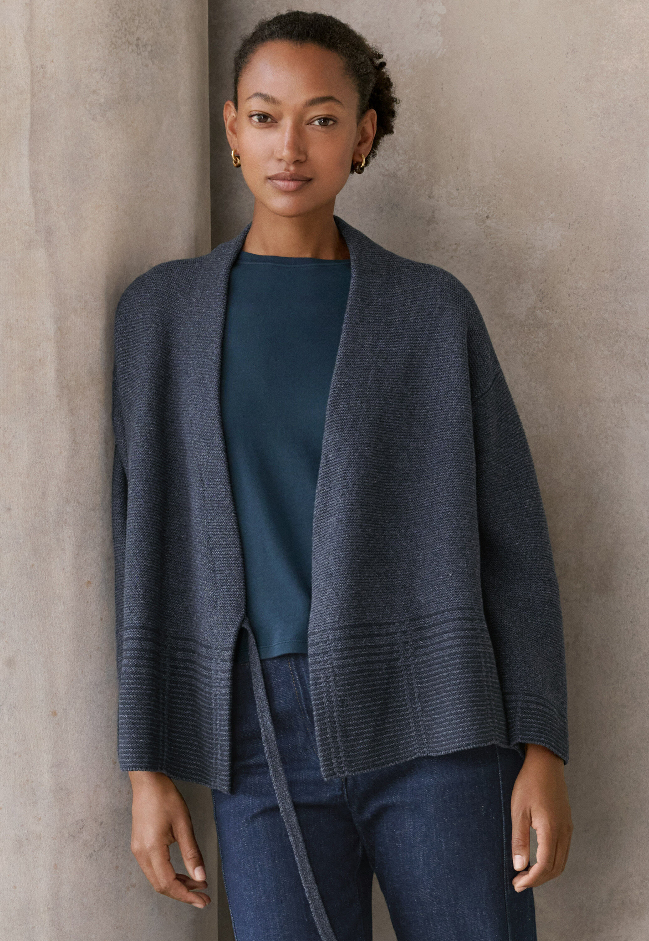 Kimono Cardigan im Karomuster