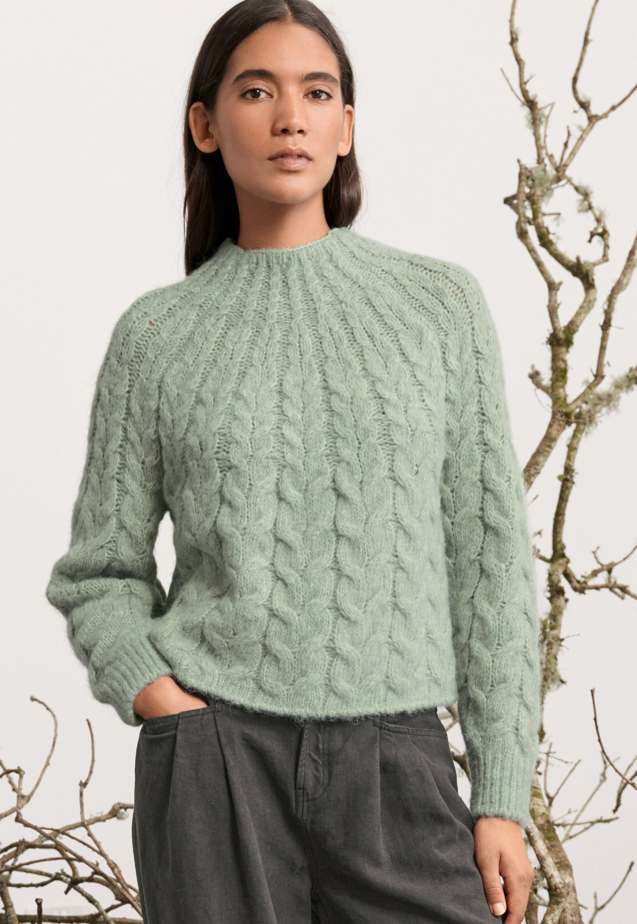 Zopfmusterpullover
