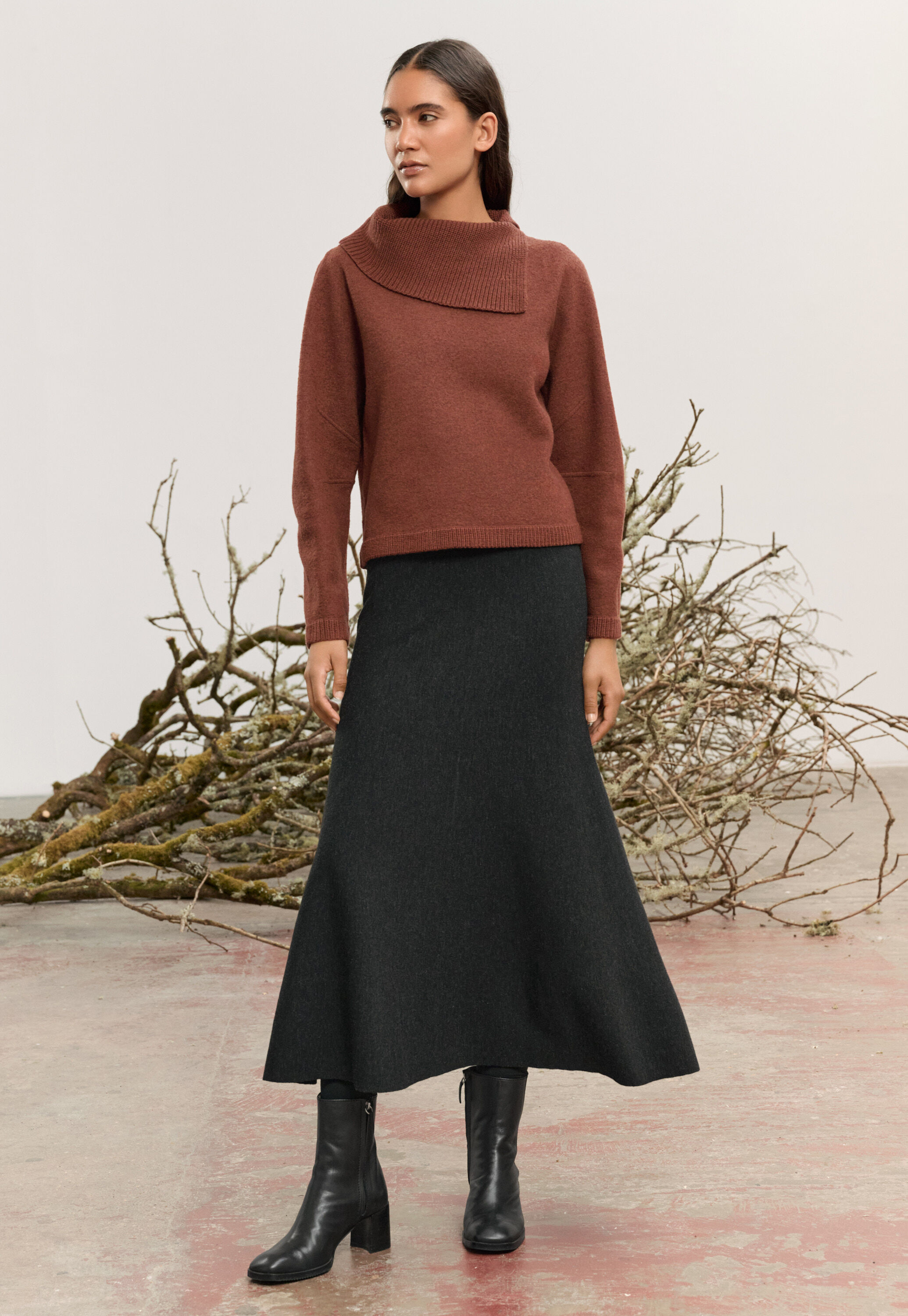 Pullover mit Schlitzkragen