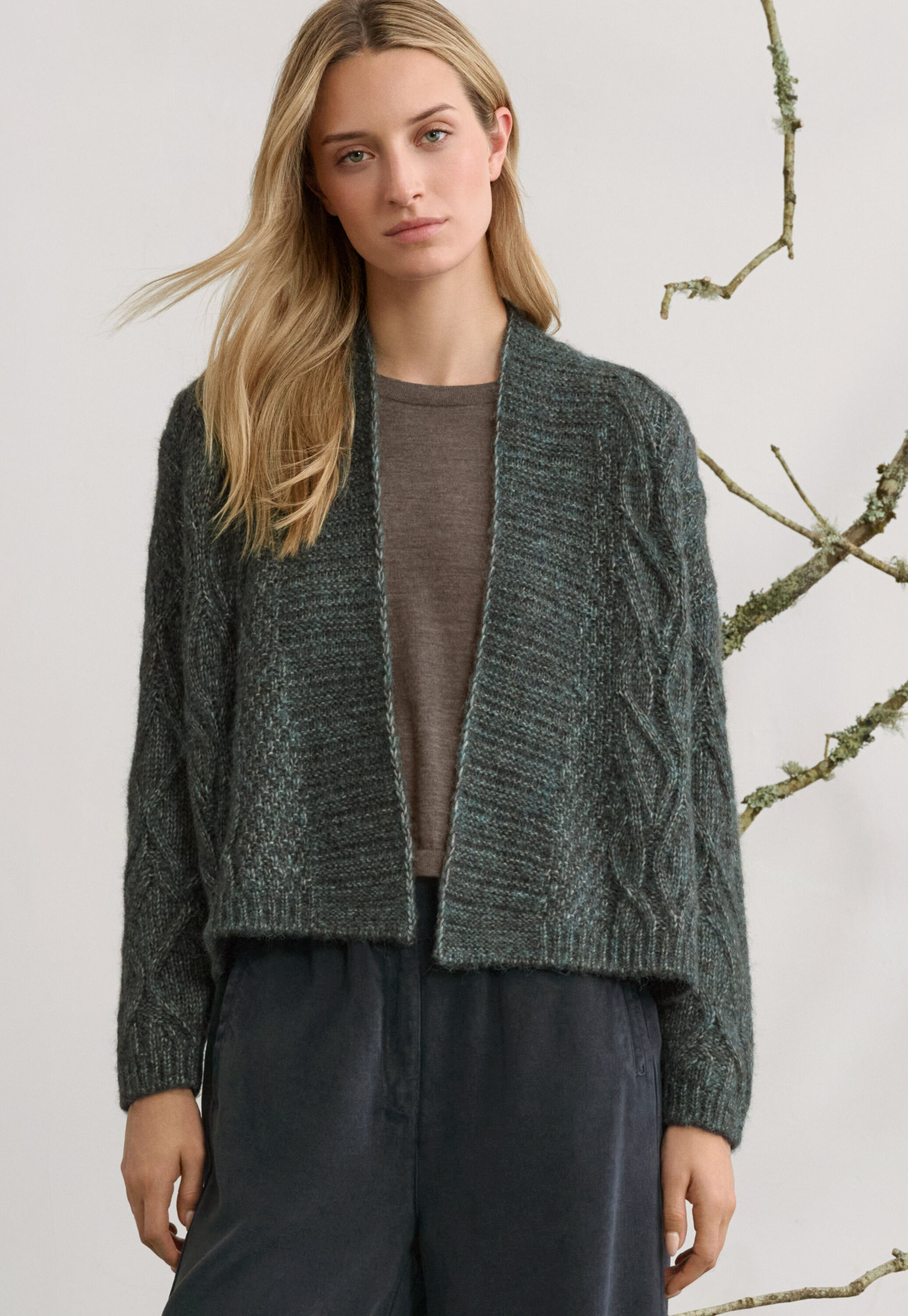 Zopfmuster-Cardigan