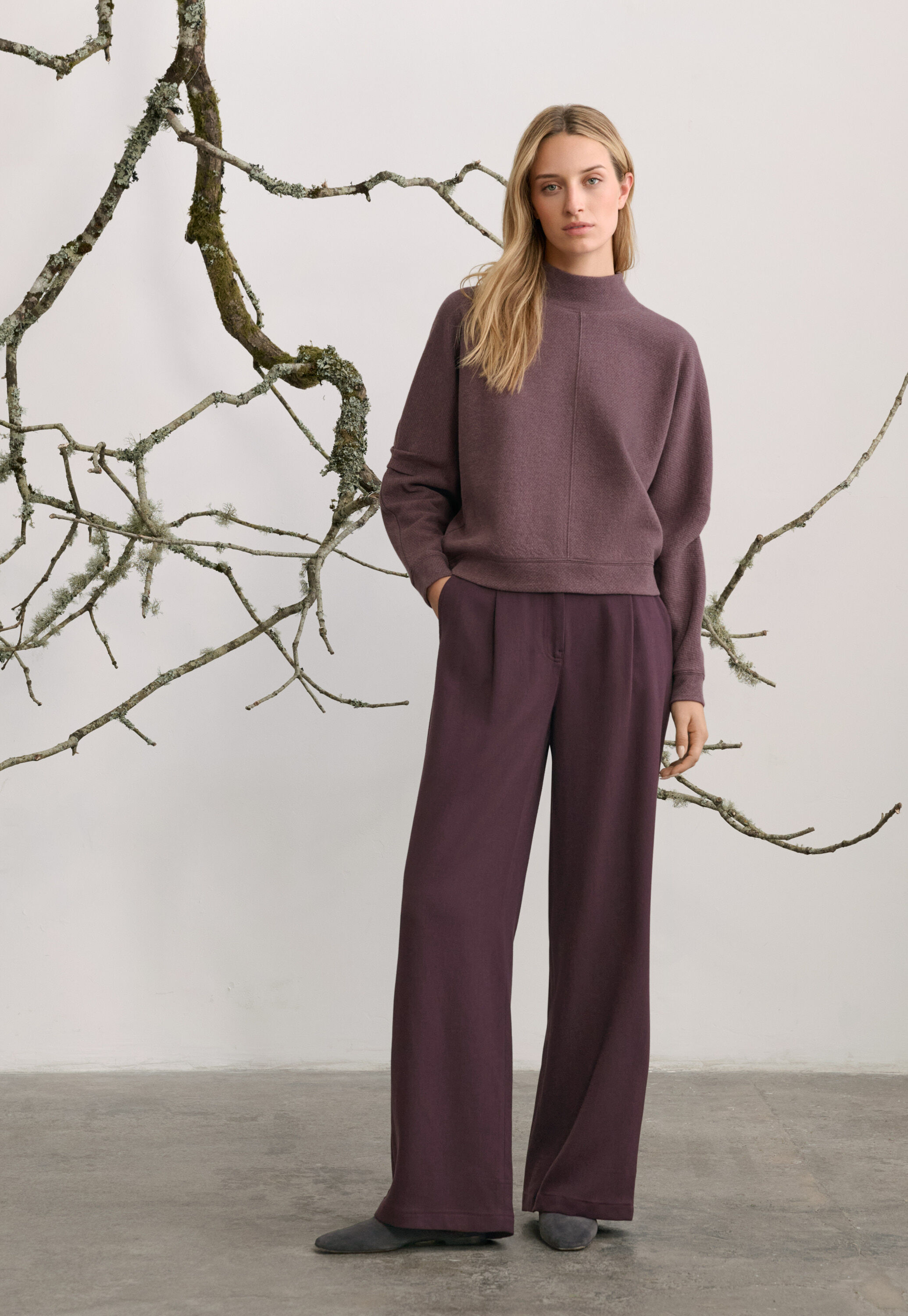 Sweatshirt mit Falten&auml;rmeln