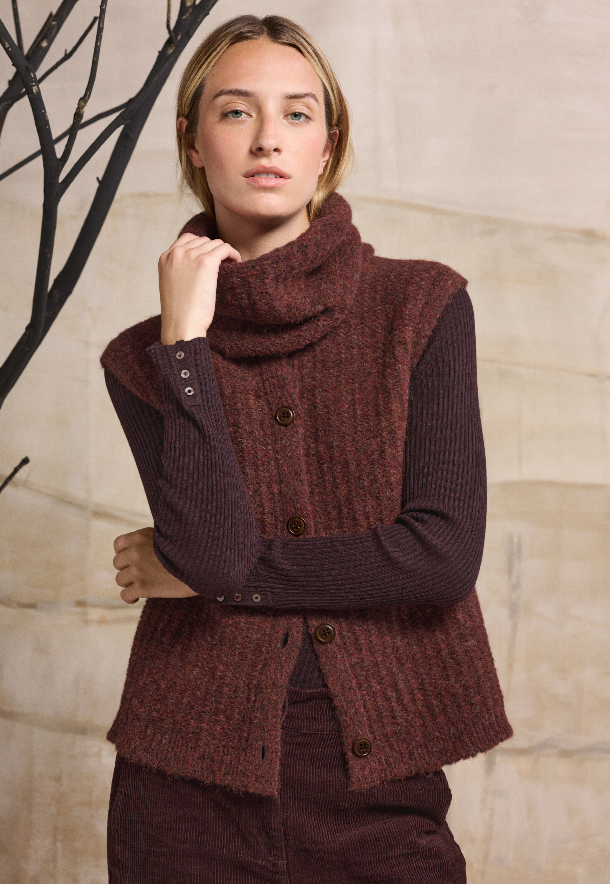 &Auml;rmelloser Cardigan