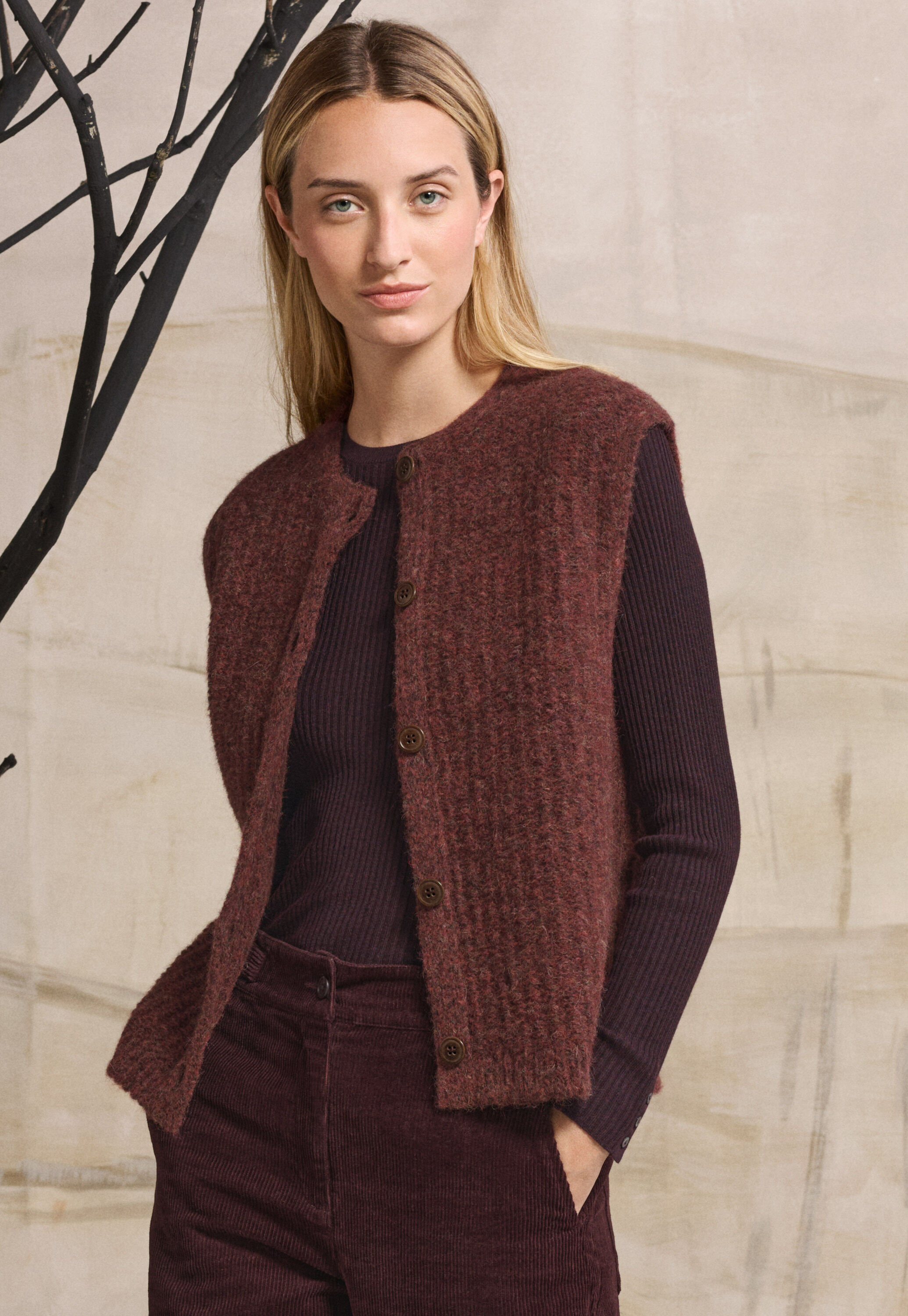 &Auml;rmelloser Cardigan