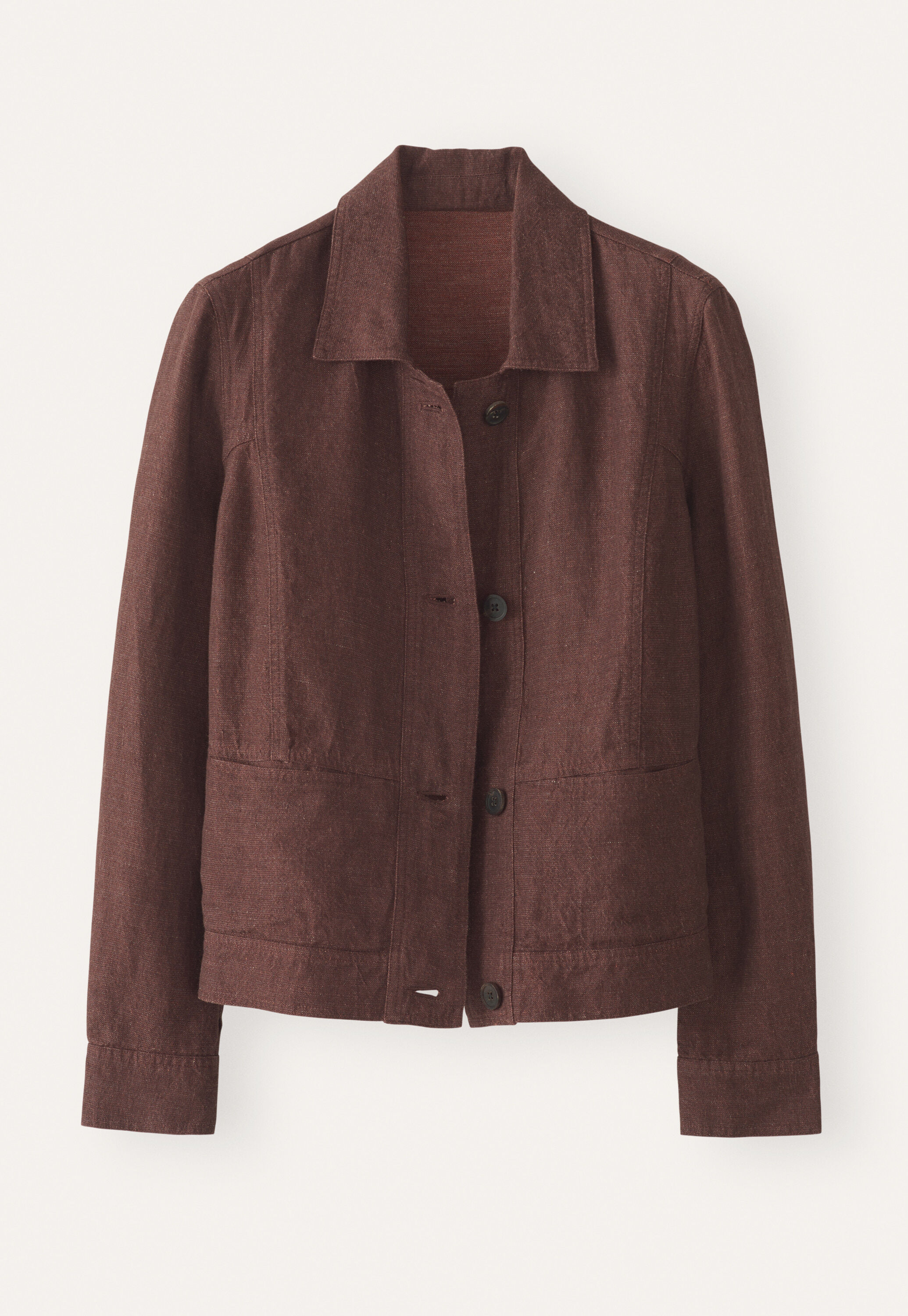 Kastige Jacke, Rostbraun, large