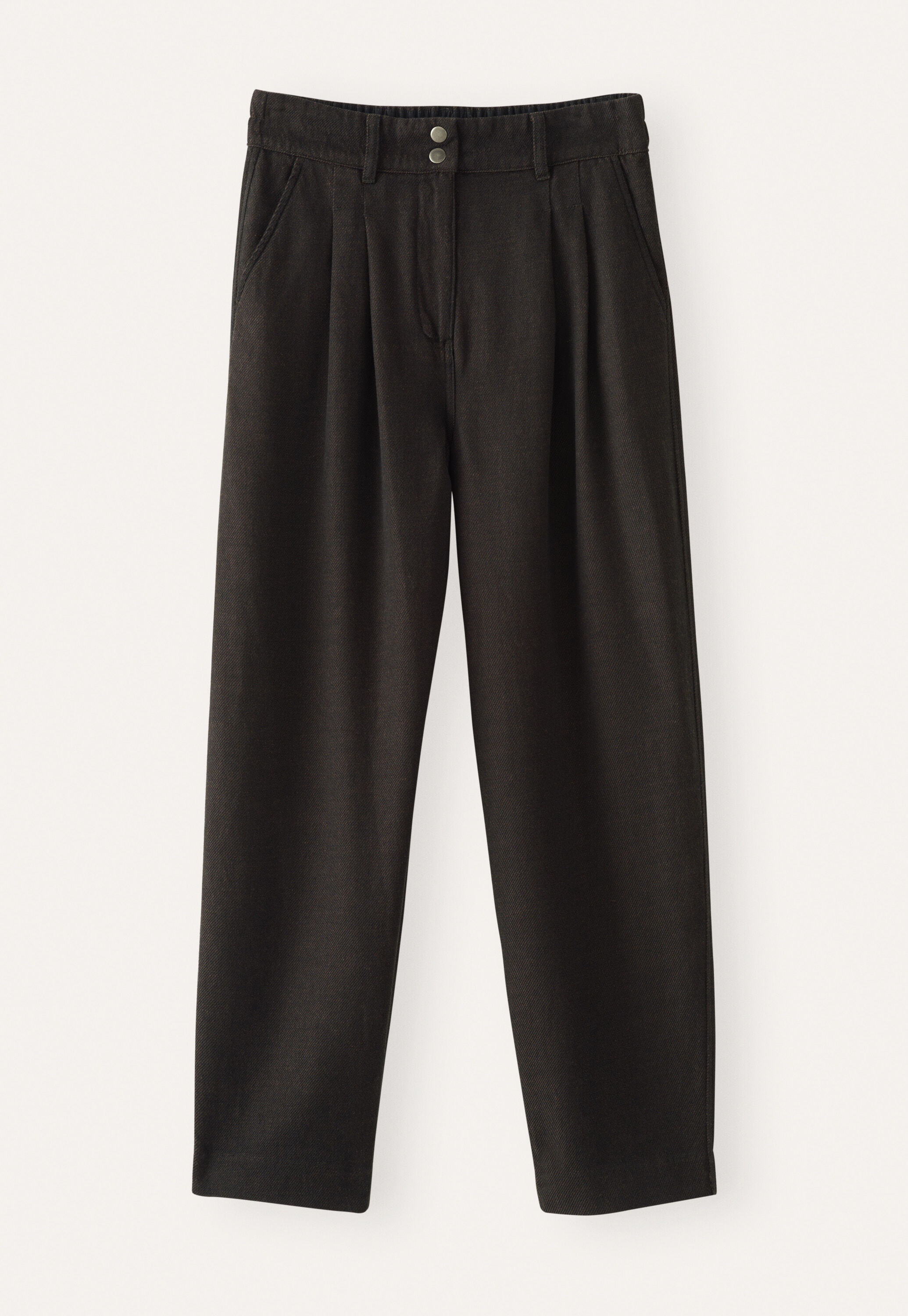 Schmal zulaufende Hose, Schwarzbraun, large