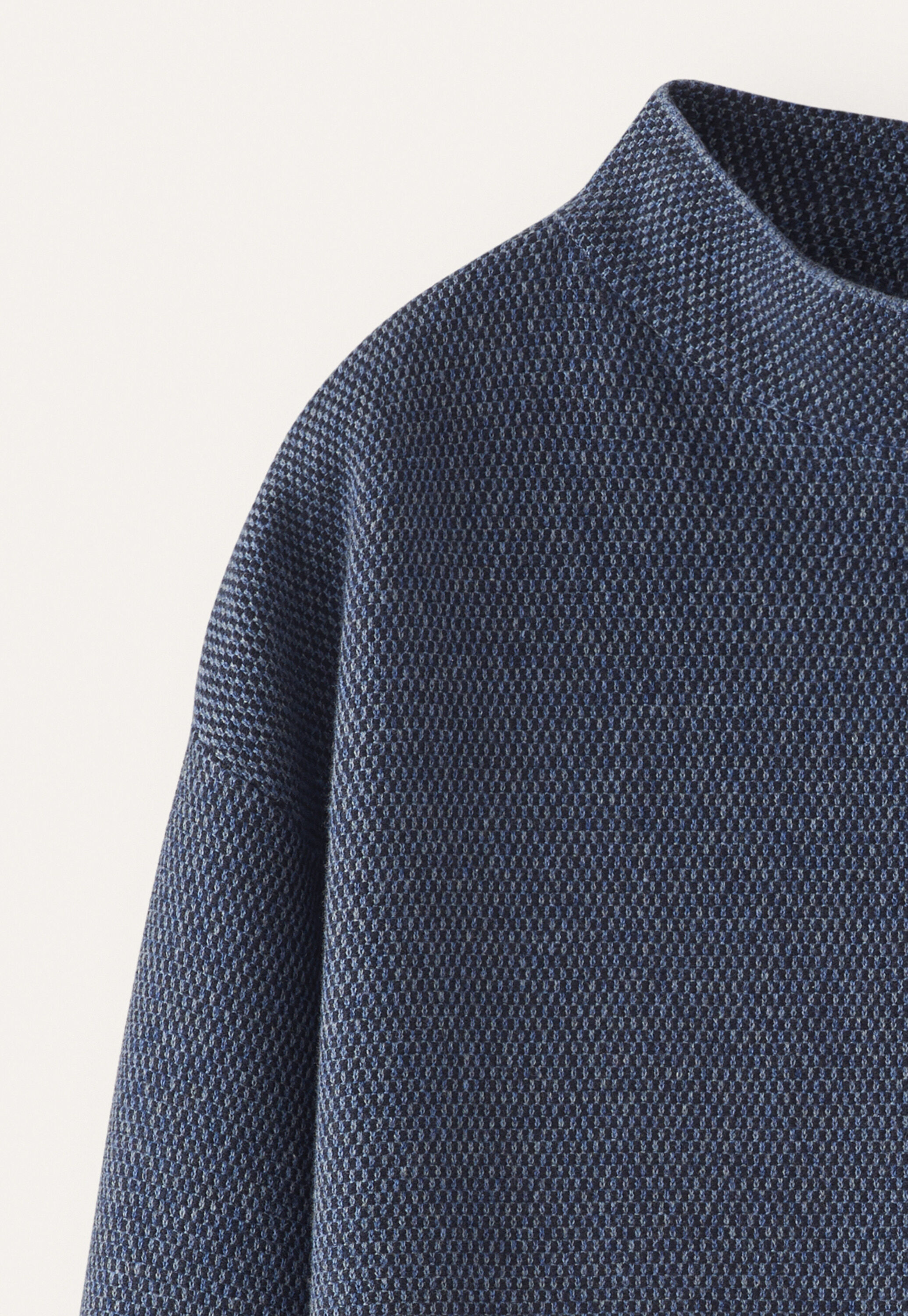 Pullover mit Trichterkragen, Dunkelblau, large