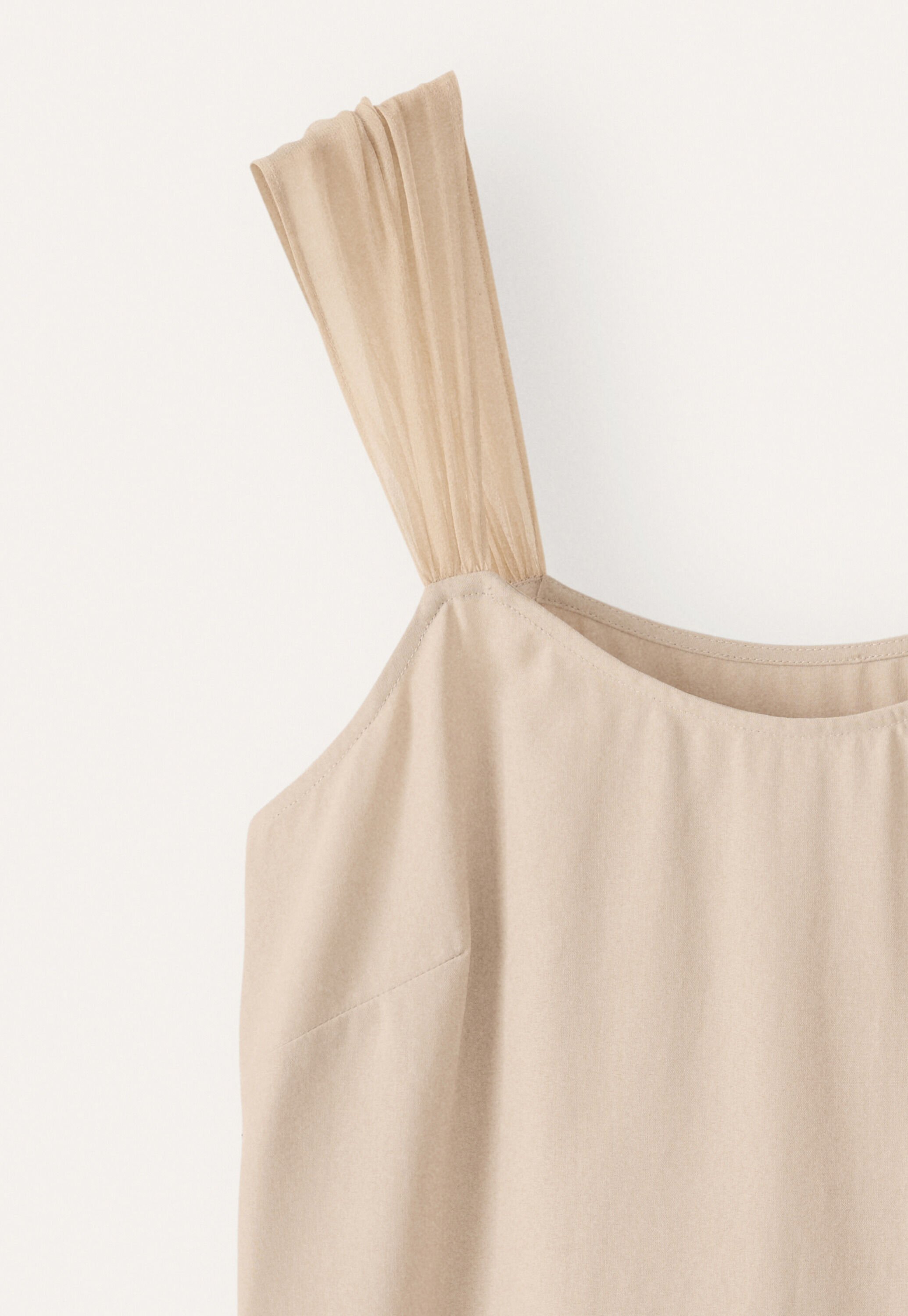 Camisole mit Chiffontr&auml;gern, Zartes Rehbraun, large