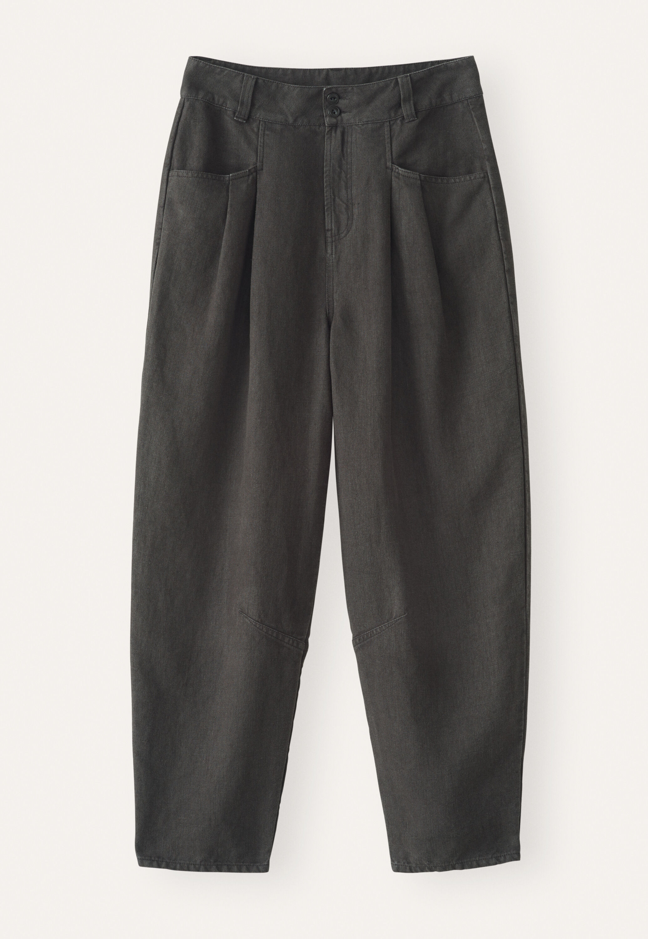 Schmal zulaufende Hose, Kohlschwarz, large