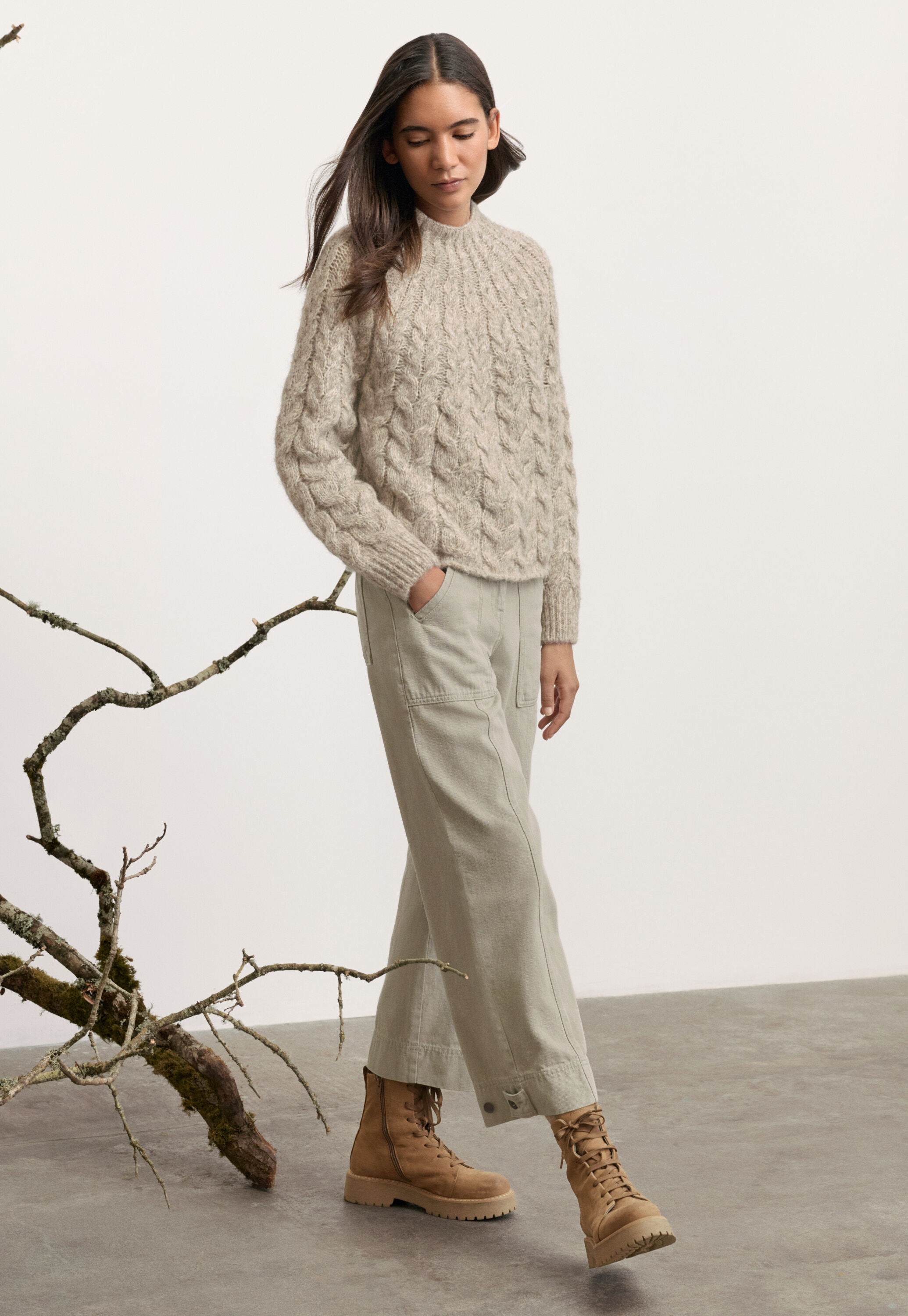 Zopfmusterpullover
