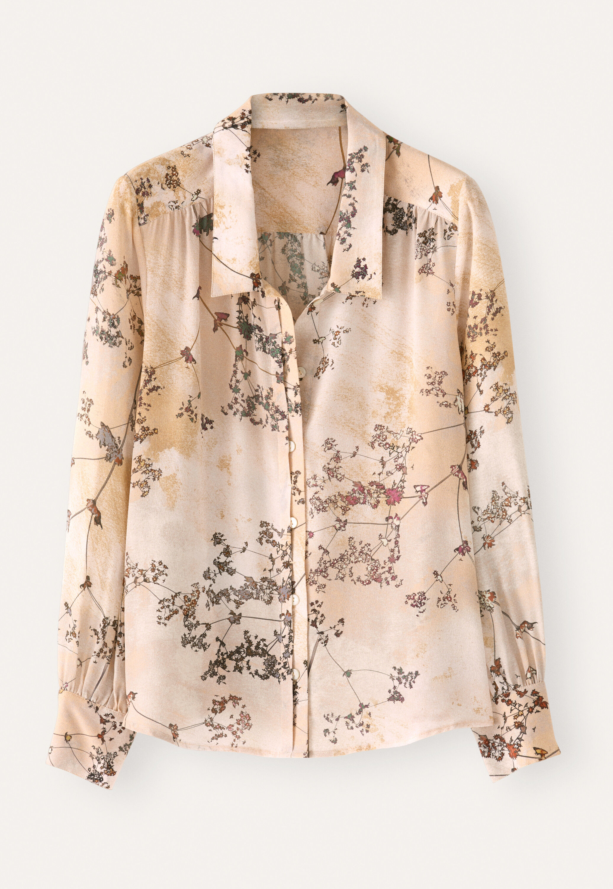 Schluppenbluse mit Print