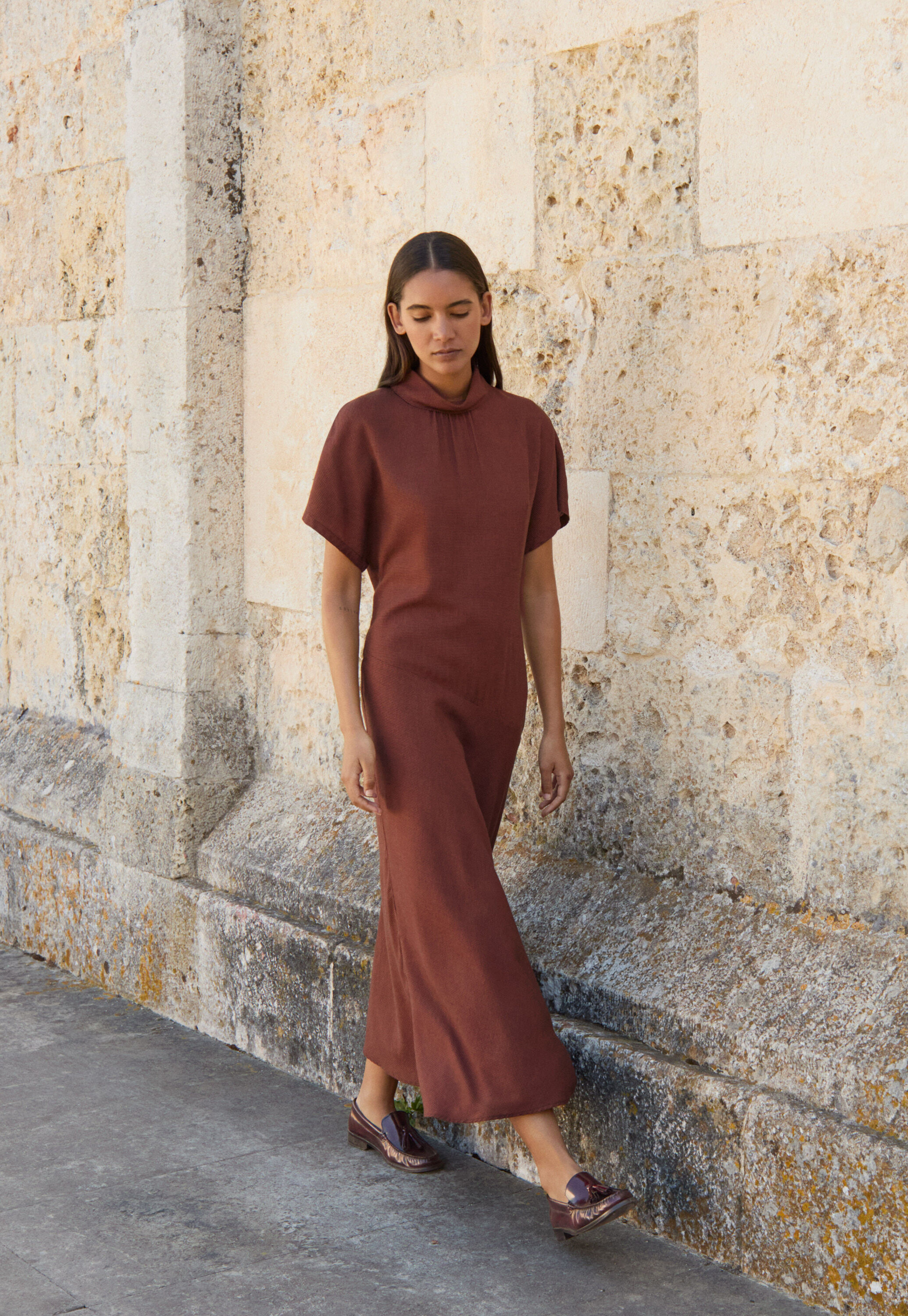 Bluse mit geschwungenen &Auml;rmeln
