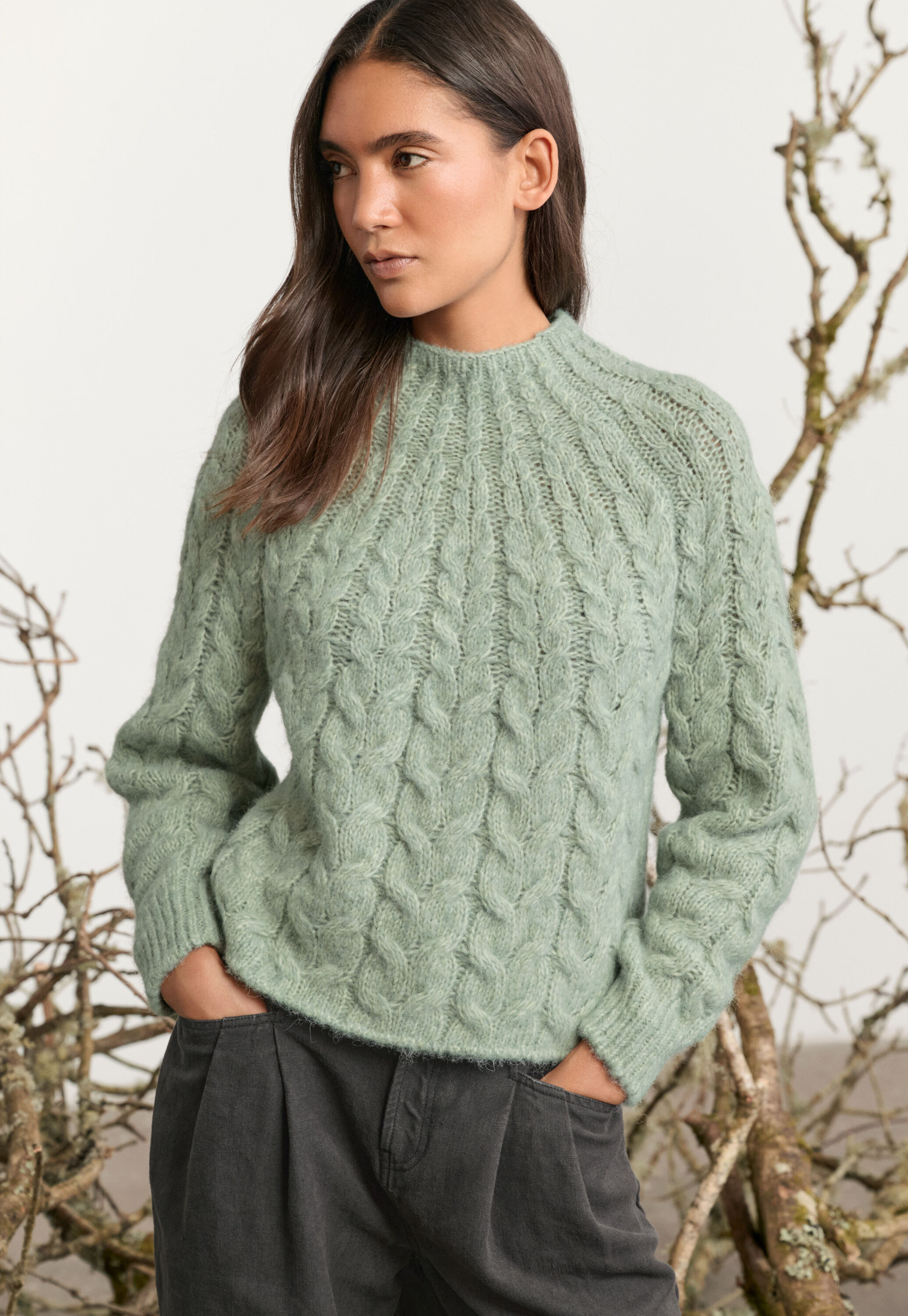 Zopfmusterpullover