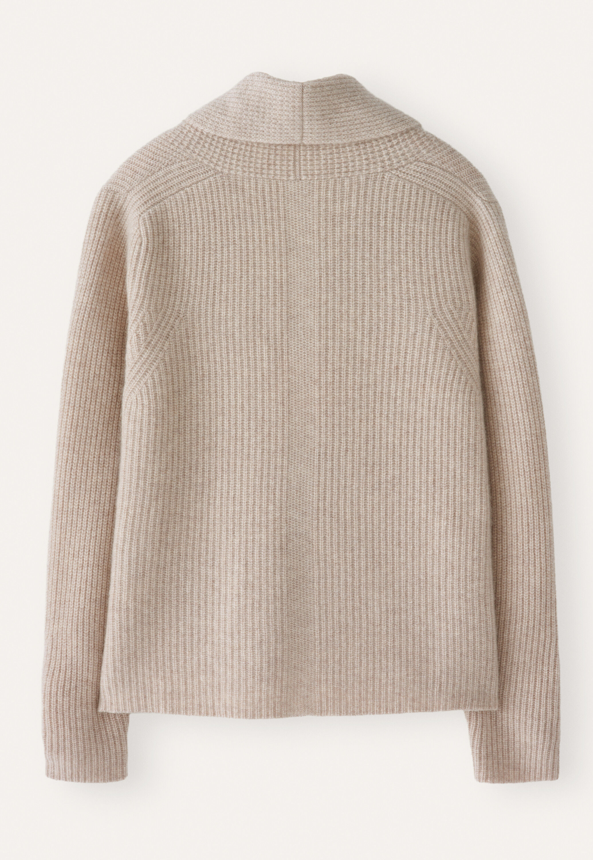 Cardigan mit Schalkragen, Ecru/Rehbraun, large
