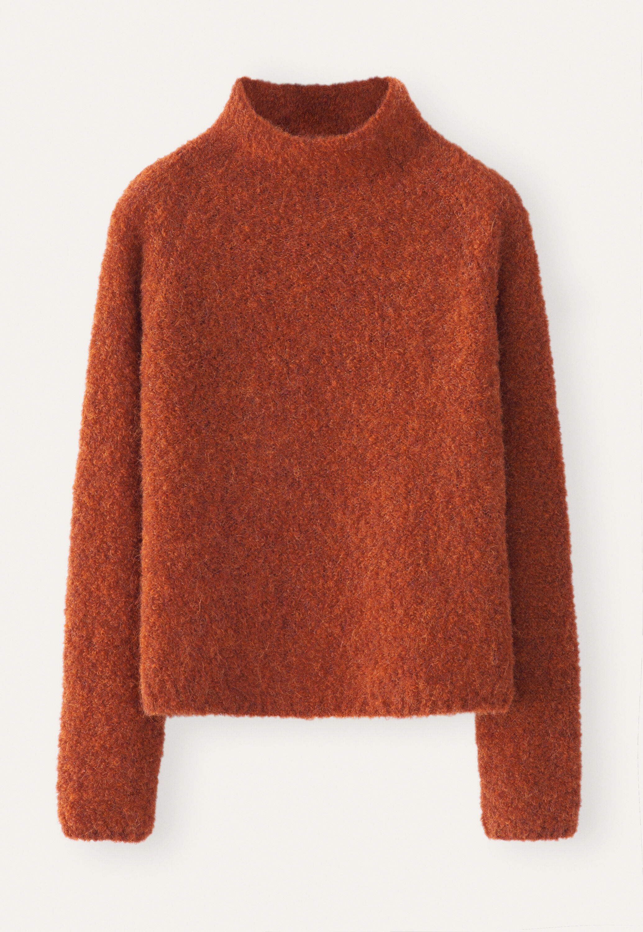 Pullover mit Trichterkragen, Rostorange, large