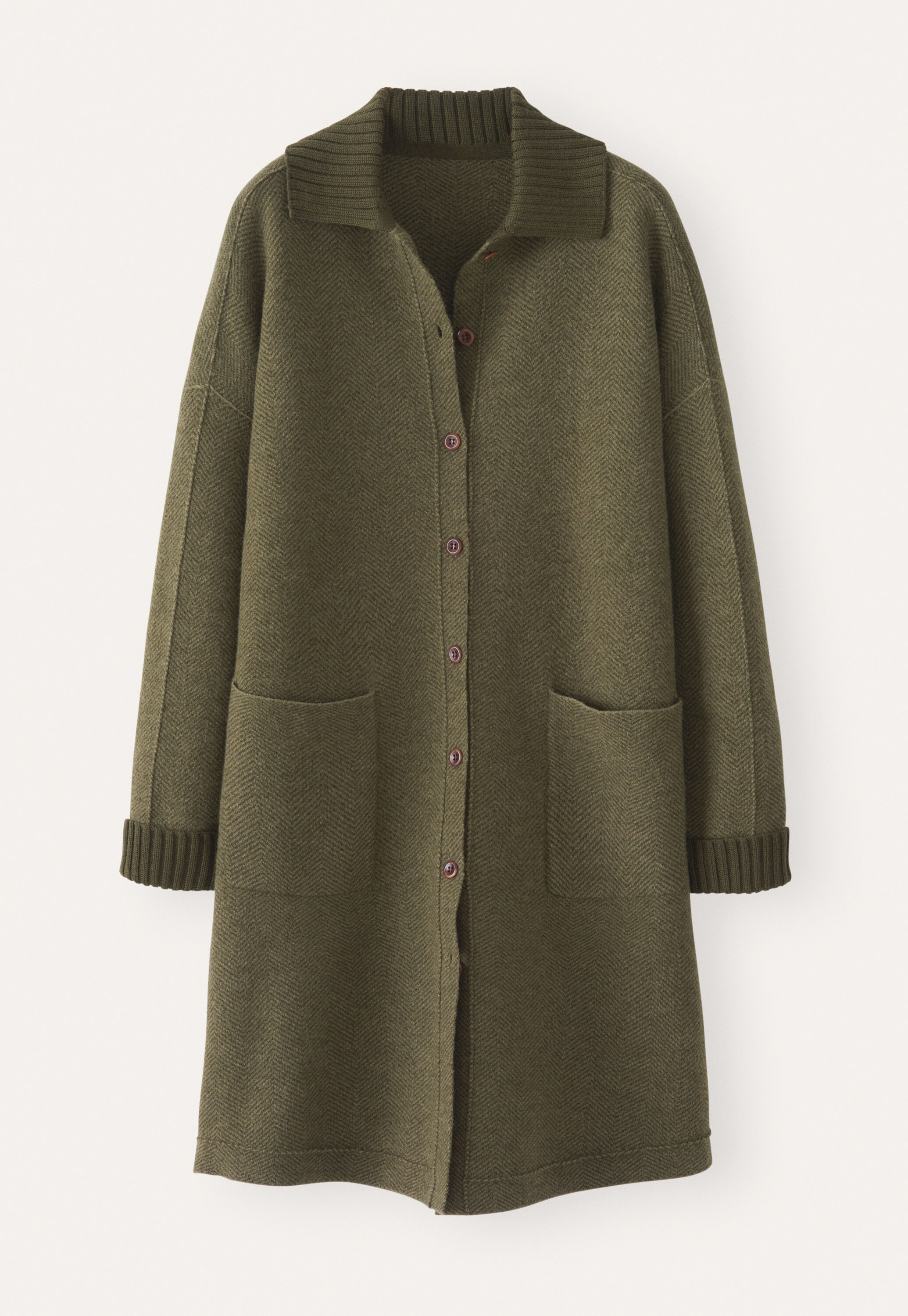 Wollwalk-Coatigan, Khaki, large