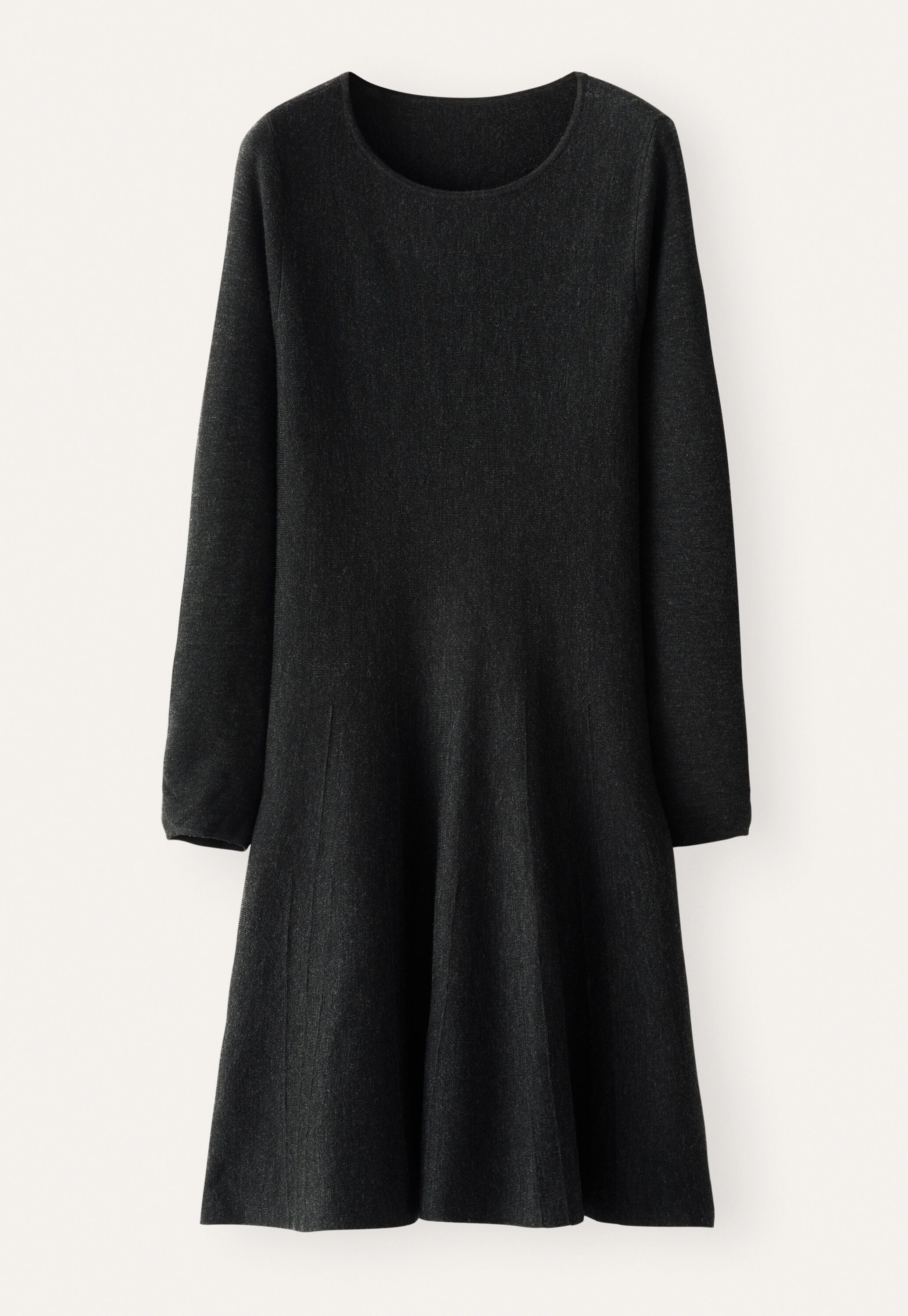 Ausgestelltes Strickkleid, Gewaschenes Schwarz, large