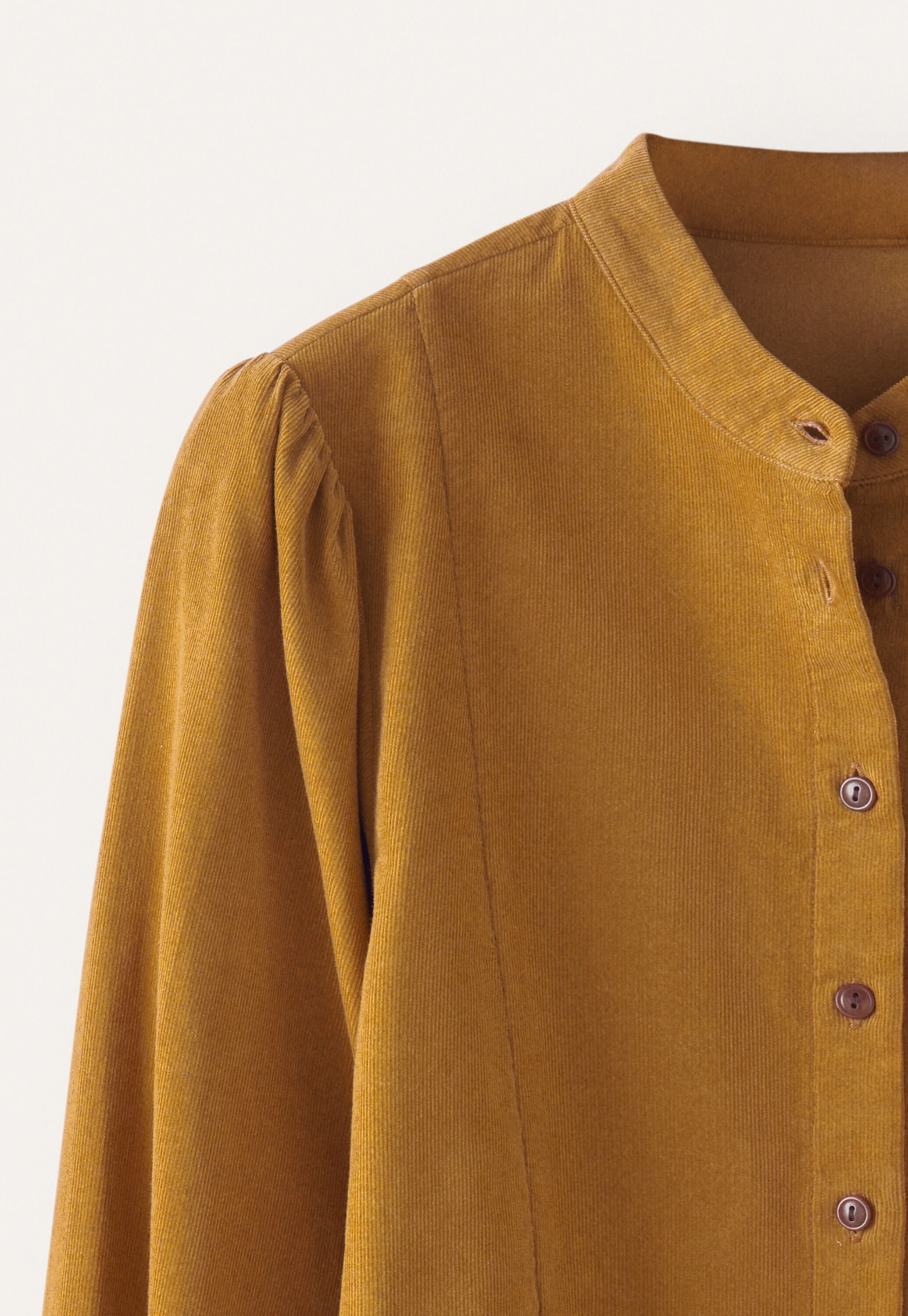 Bluse mit gerafften &Auml;rmeln, Gold, large