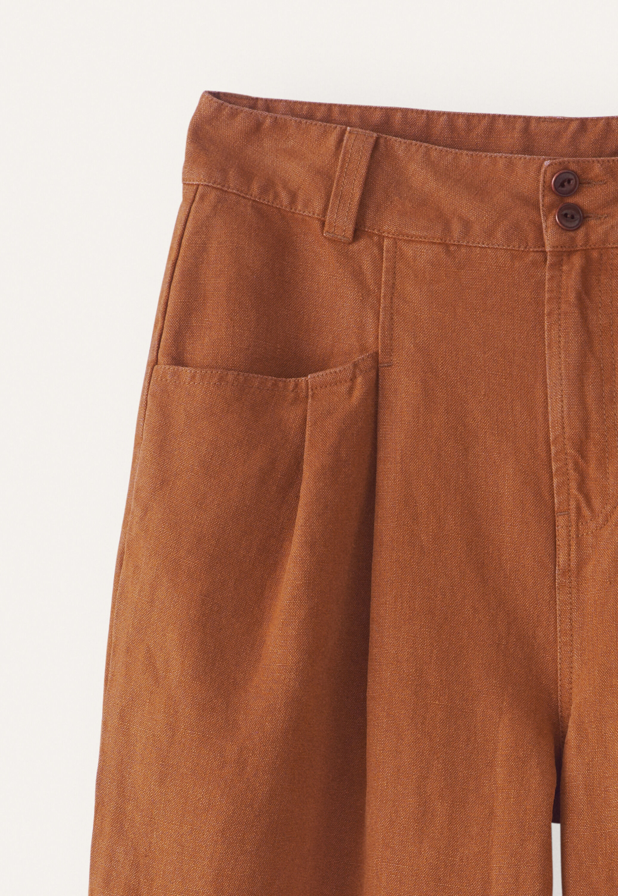 Schmal zulaufende Hose, Kastanie, large