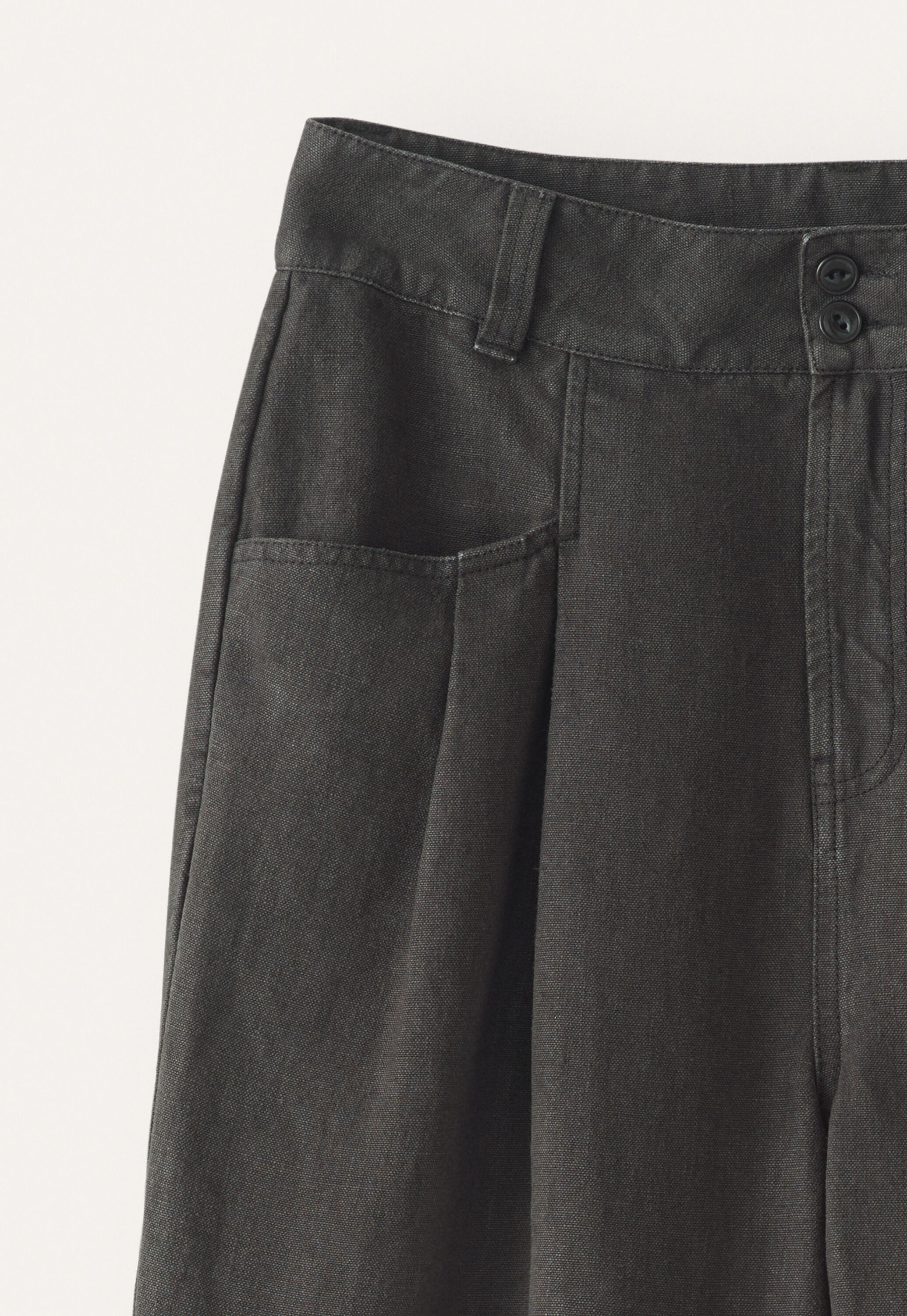 Schmal zulaufende Hose, Kohlschwarz, large