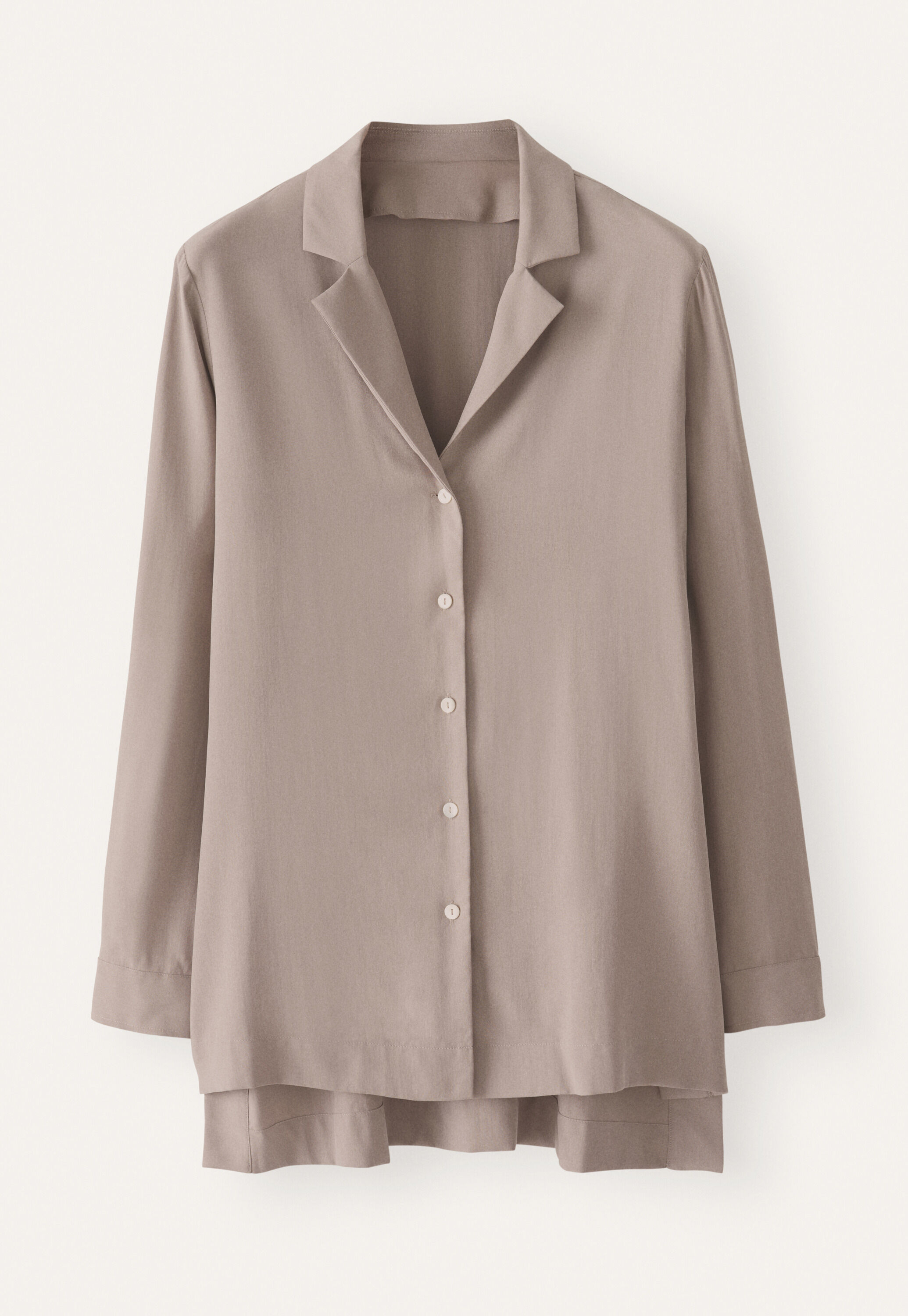 Hemd mit Reverskragen, Nerz-Taupe, large