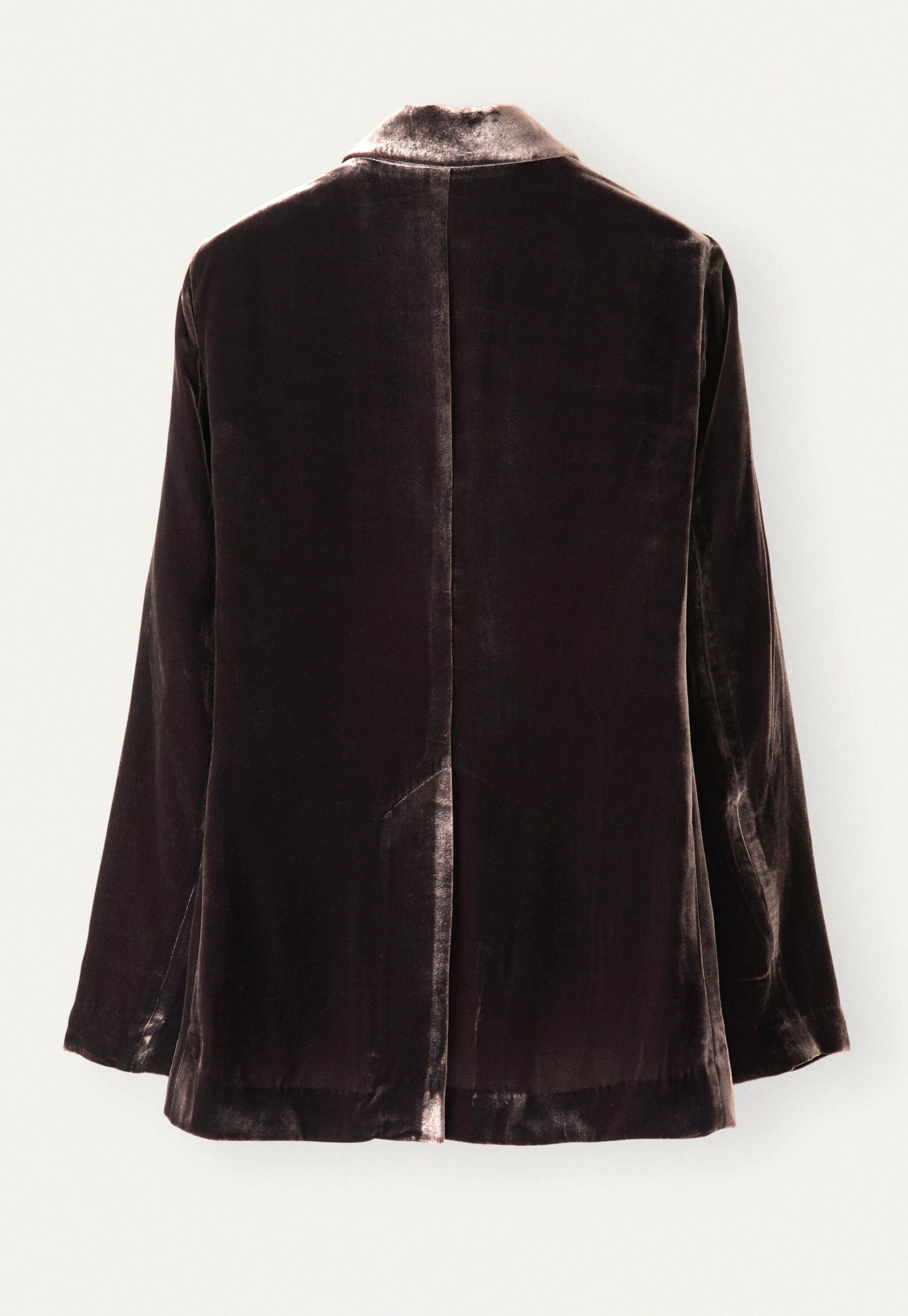 Lange Samtjacke, Dunkle Maulbeere, large
