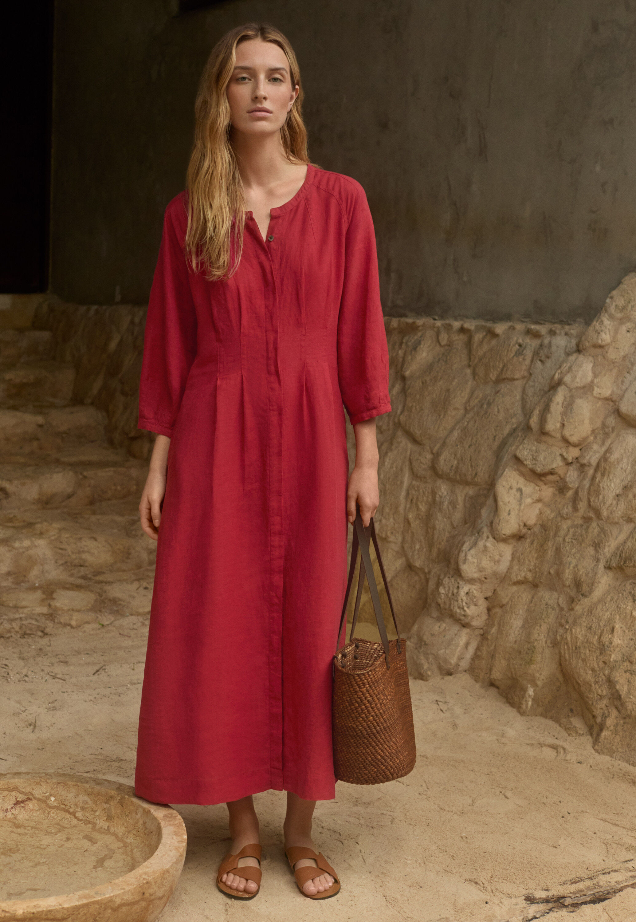 Bluse mit eingewebtem Kreuzmuster
