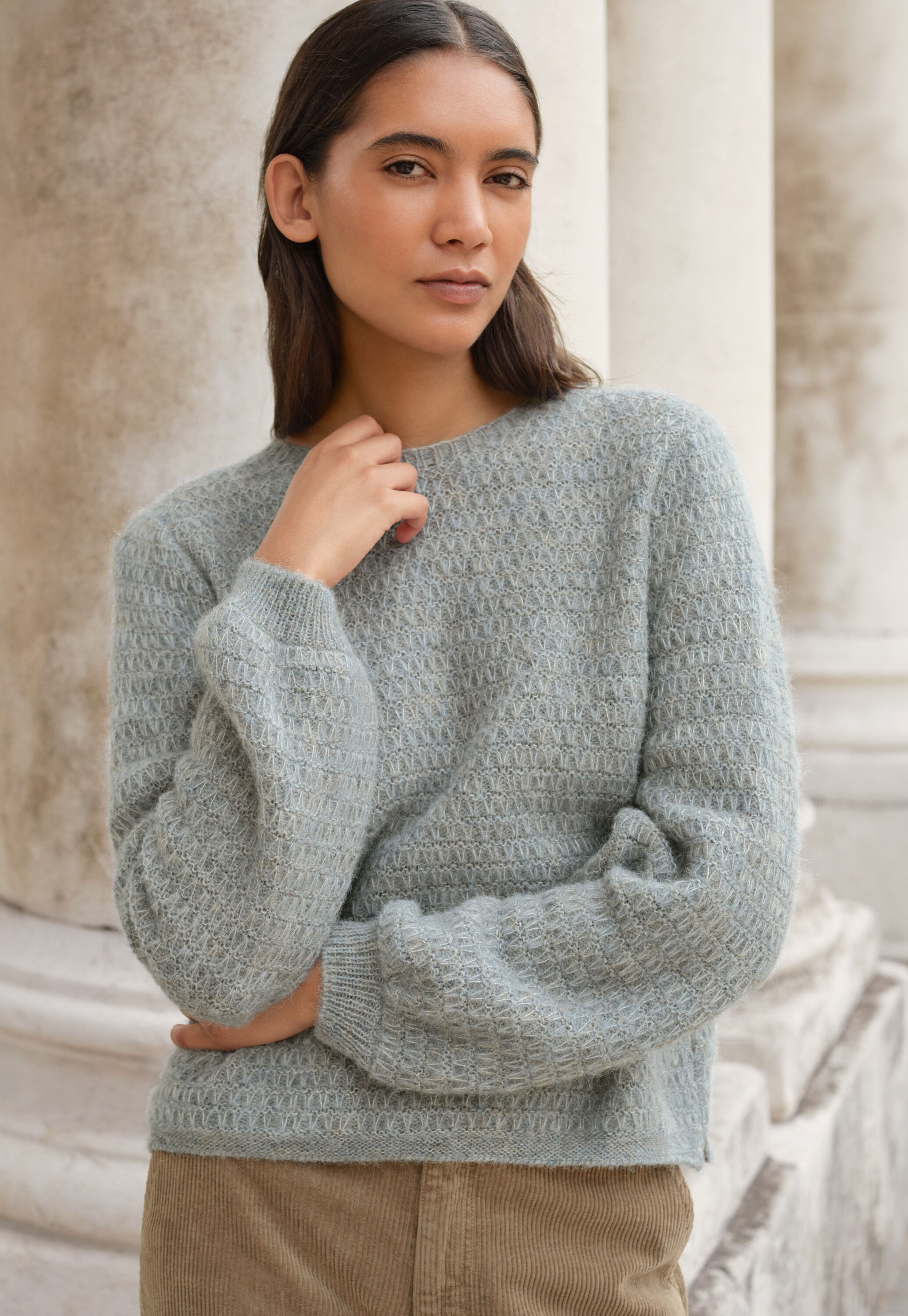 Fangmuster-Pullover