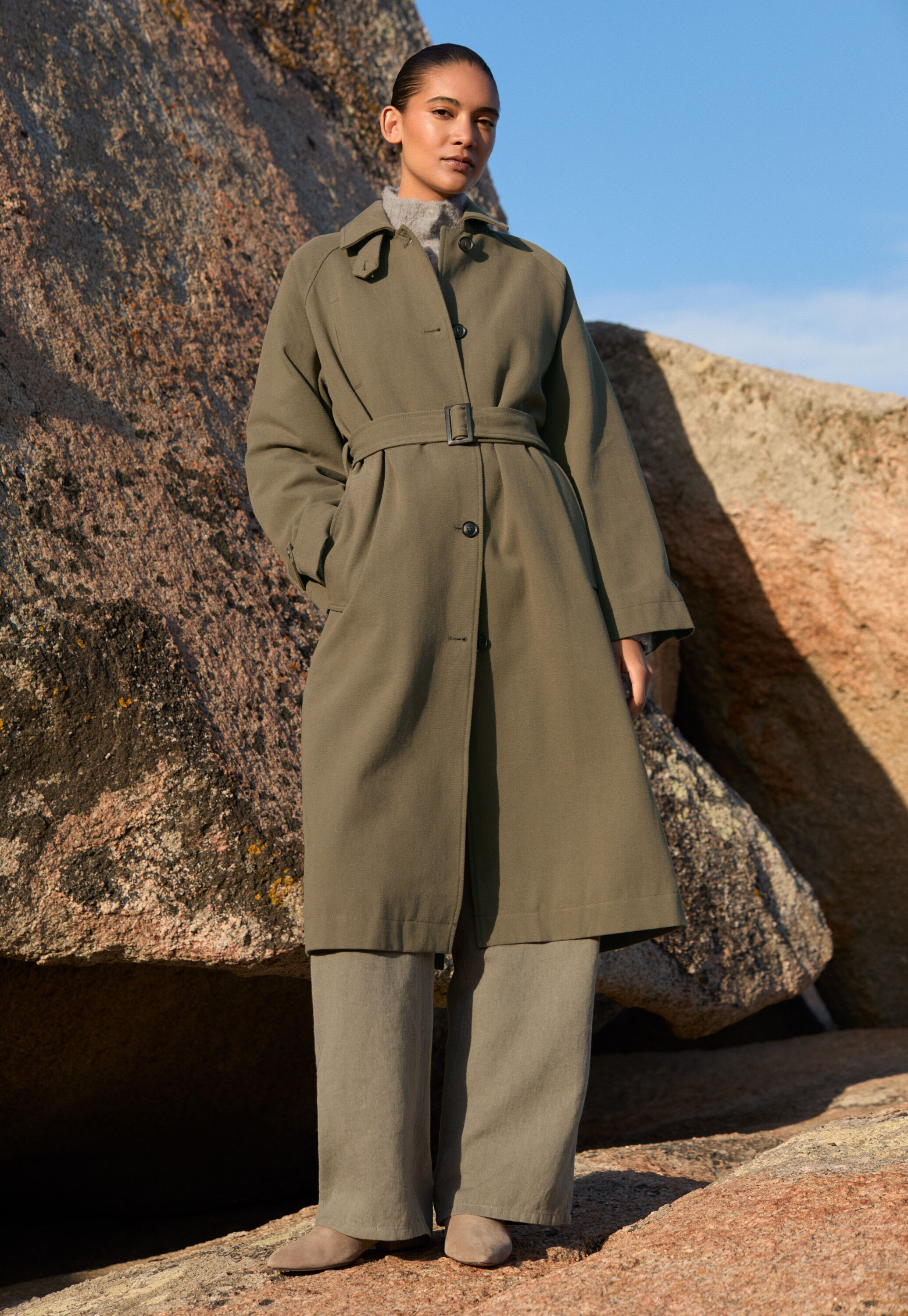 Trenchcoat aus Baumwolle