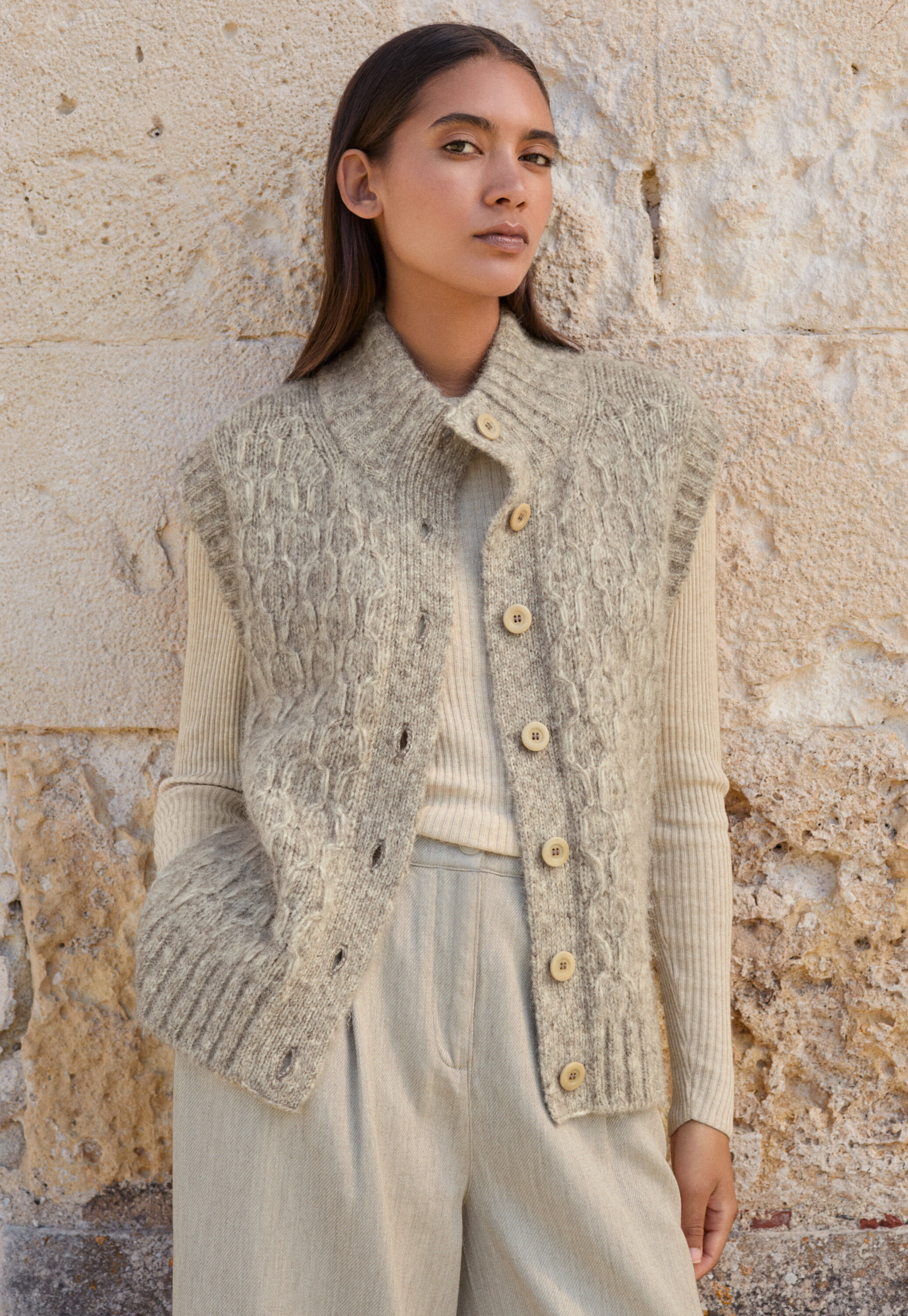 Durchgekn&ouml;pfter Pullover