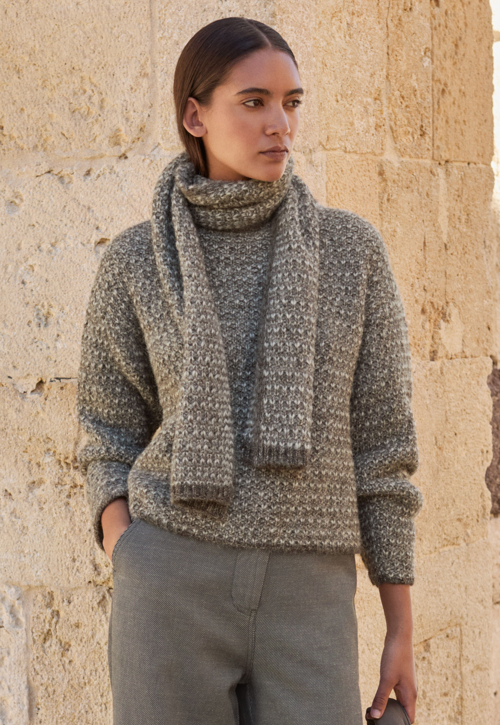 Gemusterter Strickpullover
