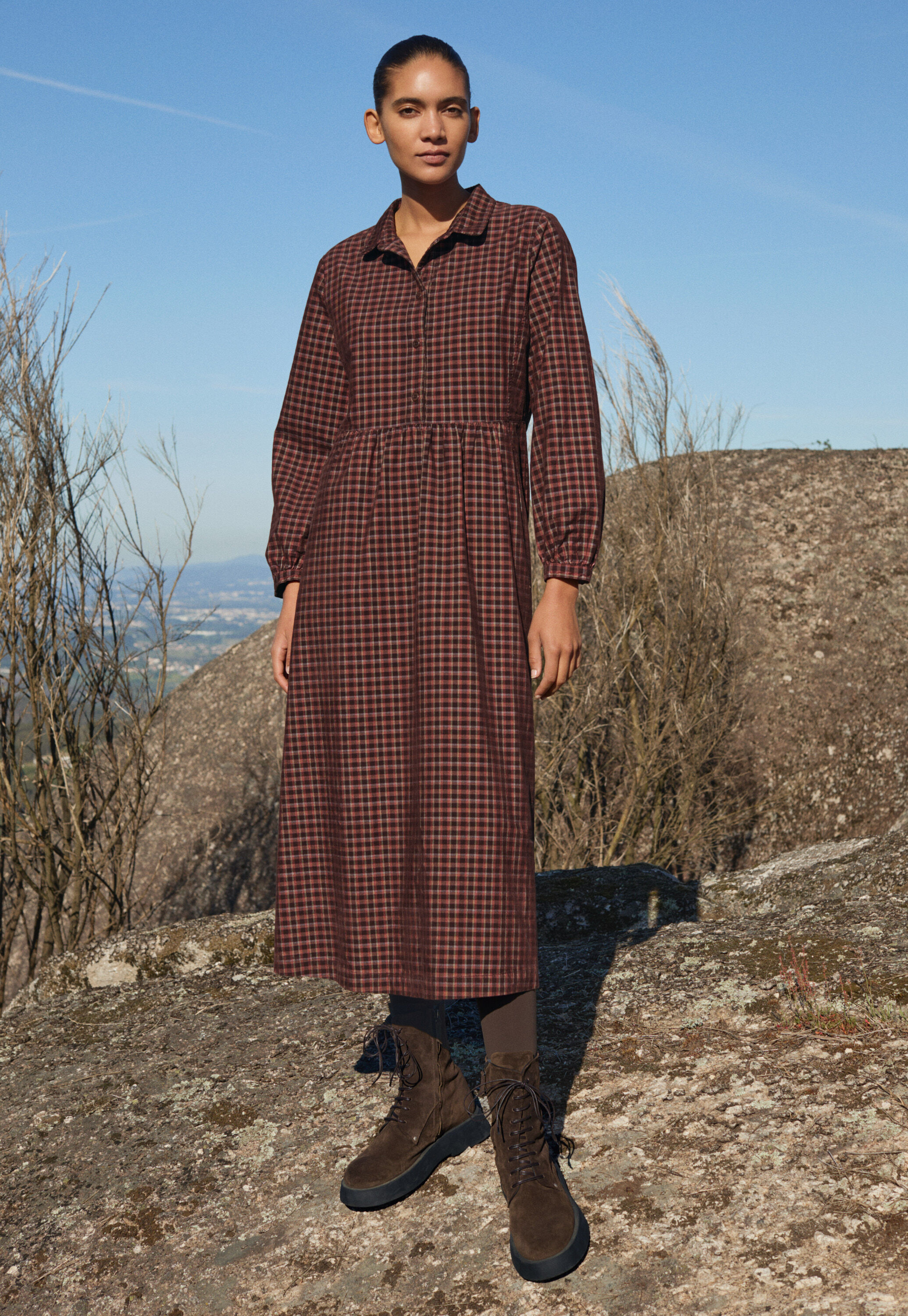 Kariertes Kleid